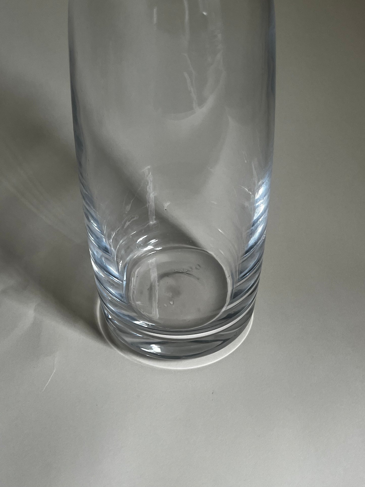 Crystal Decanter with Sculptural Loop Stopper | Heavy Modernist Barware