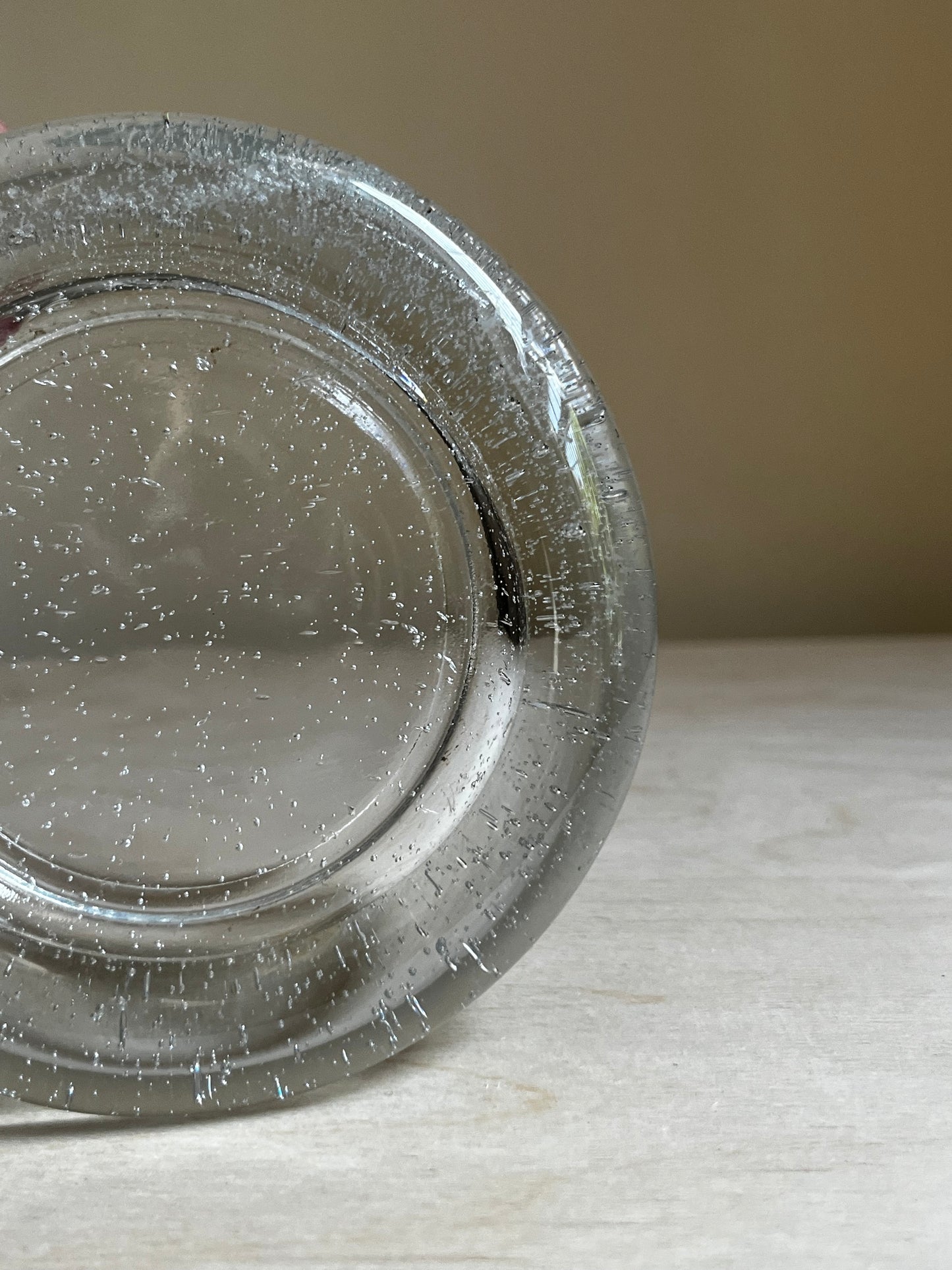 Vintage Controlled Bubble Glass Catchall Dish