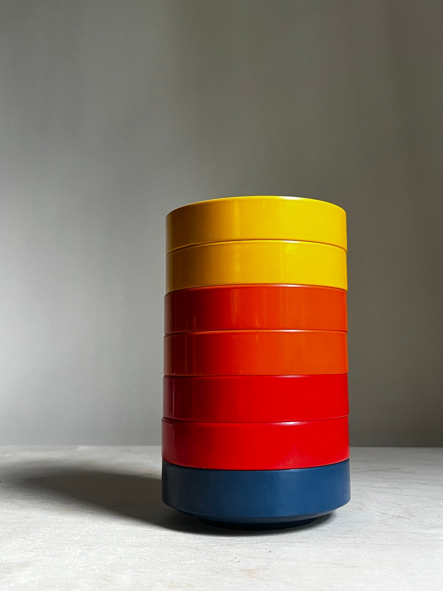 Rosti Mepal Melamine Snack Bowls | Set of 7 |Danish Modern Primary Colors