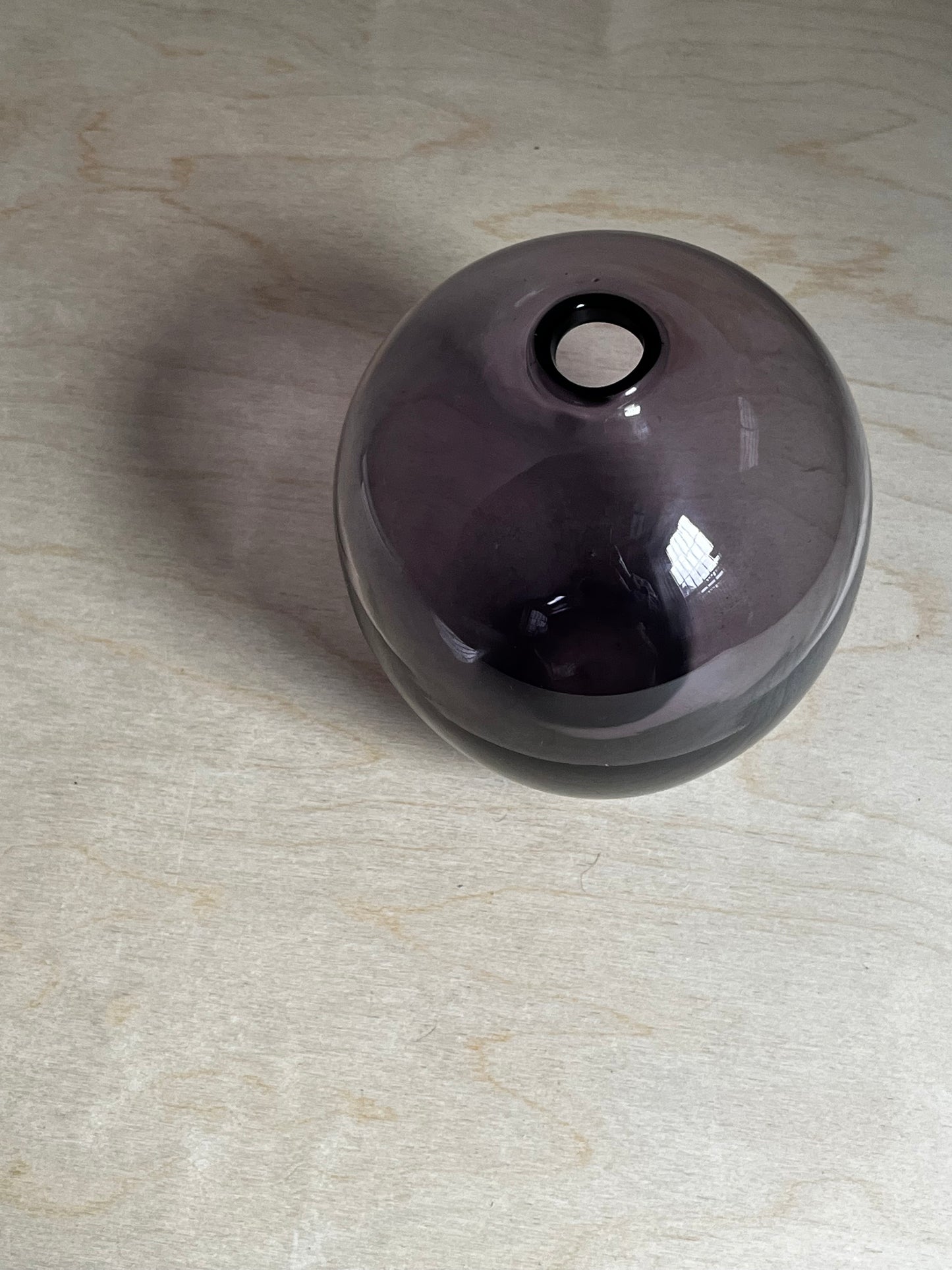 Vintage Hand Blown Amethyst Art Glass Vase | Smoky Purple Studio Glass