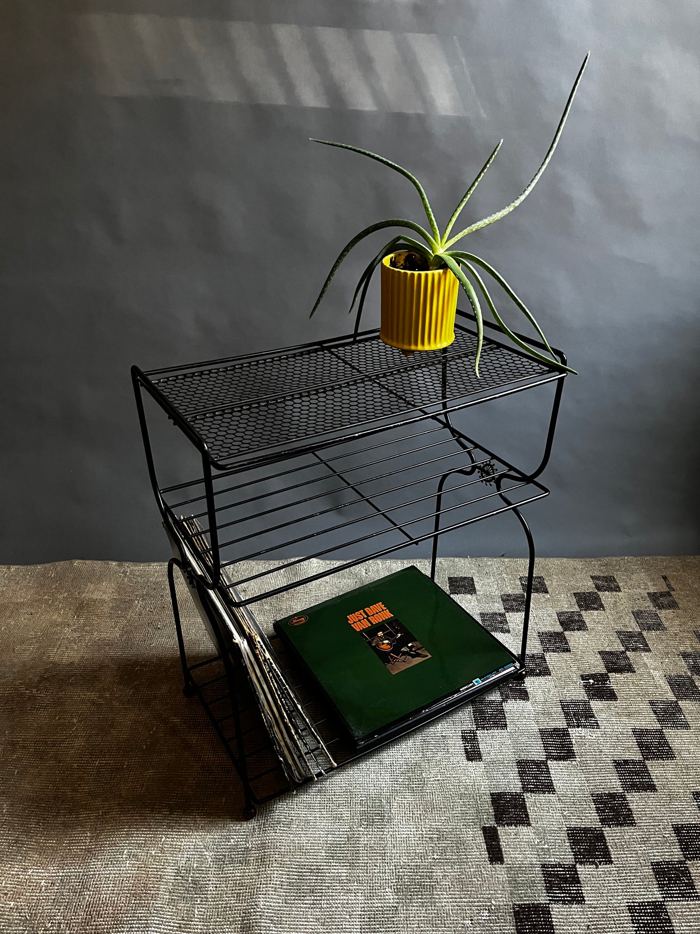 Black Metal LP Rack/ Plant Stand