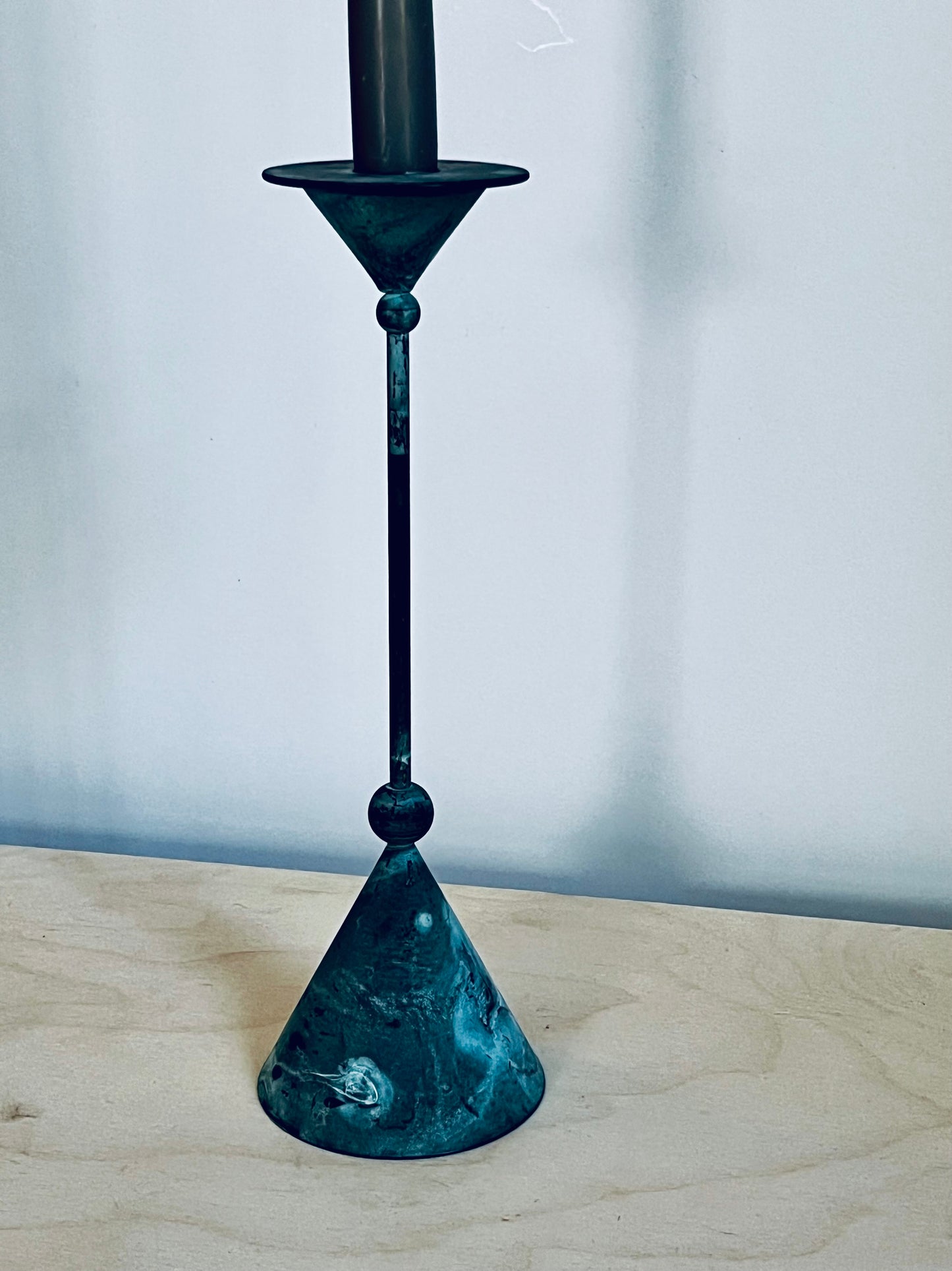 Sculptural Postmodern Taper Candle Holder