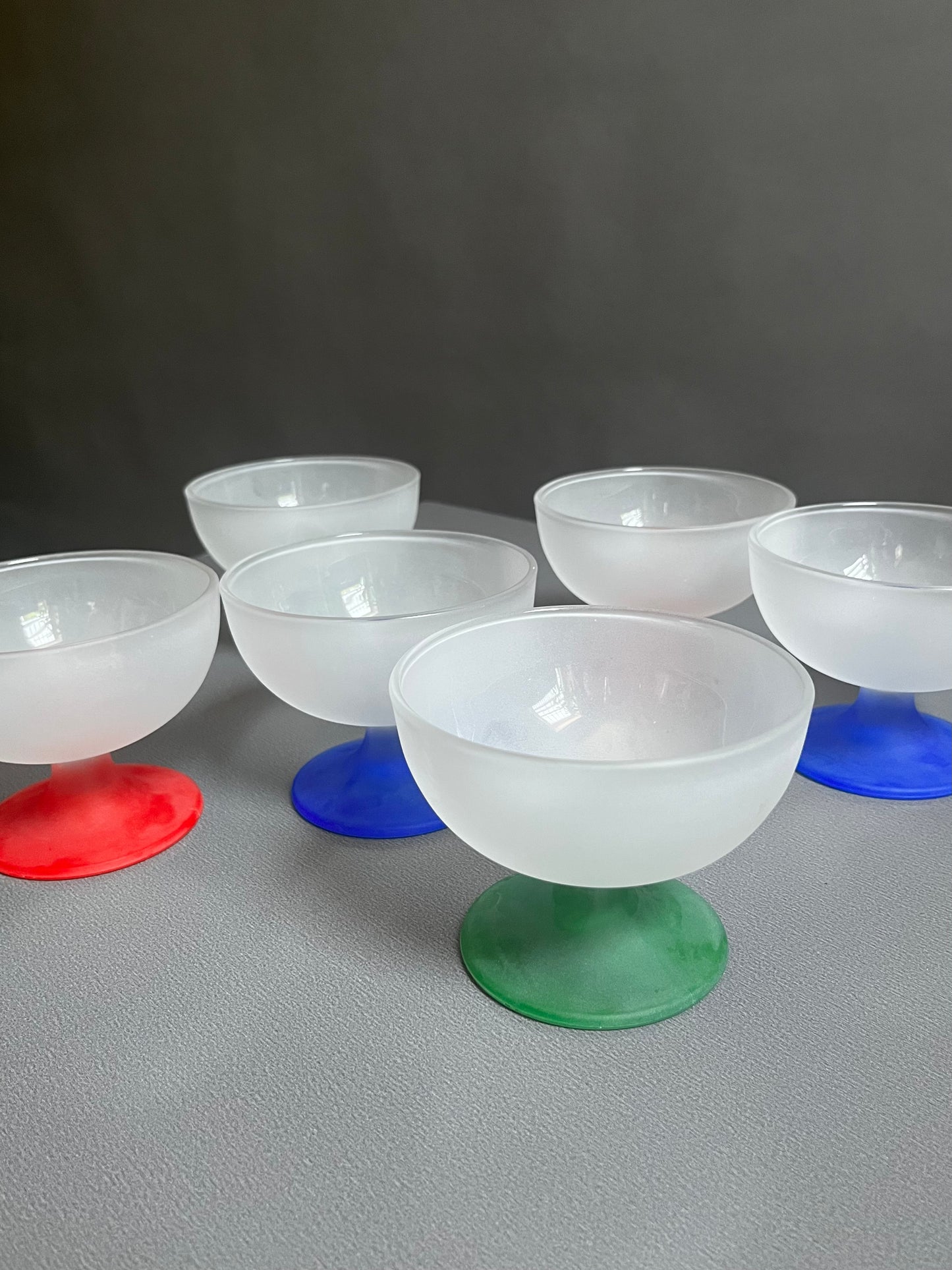 Frosted Glass Dessert Cups | Set of 6