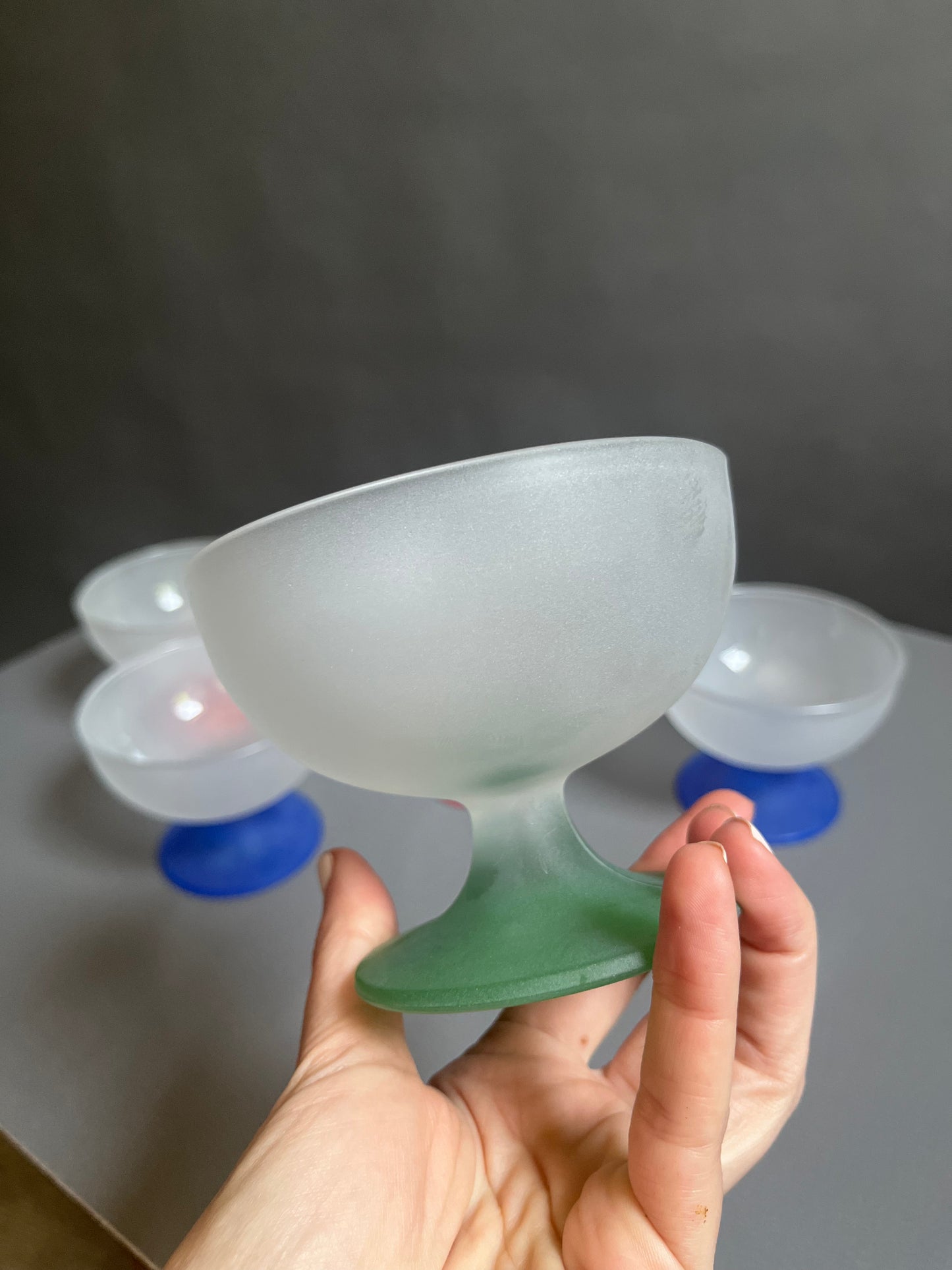 Frosted Glass Dessert Cups | Set of 6