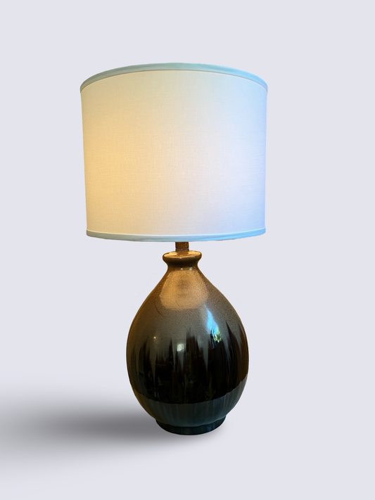 Massive 1950s MCM Glazed Ceramic Lamp