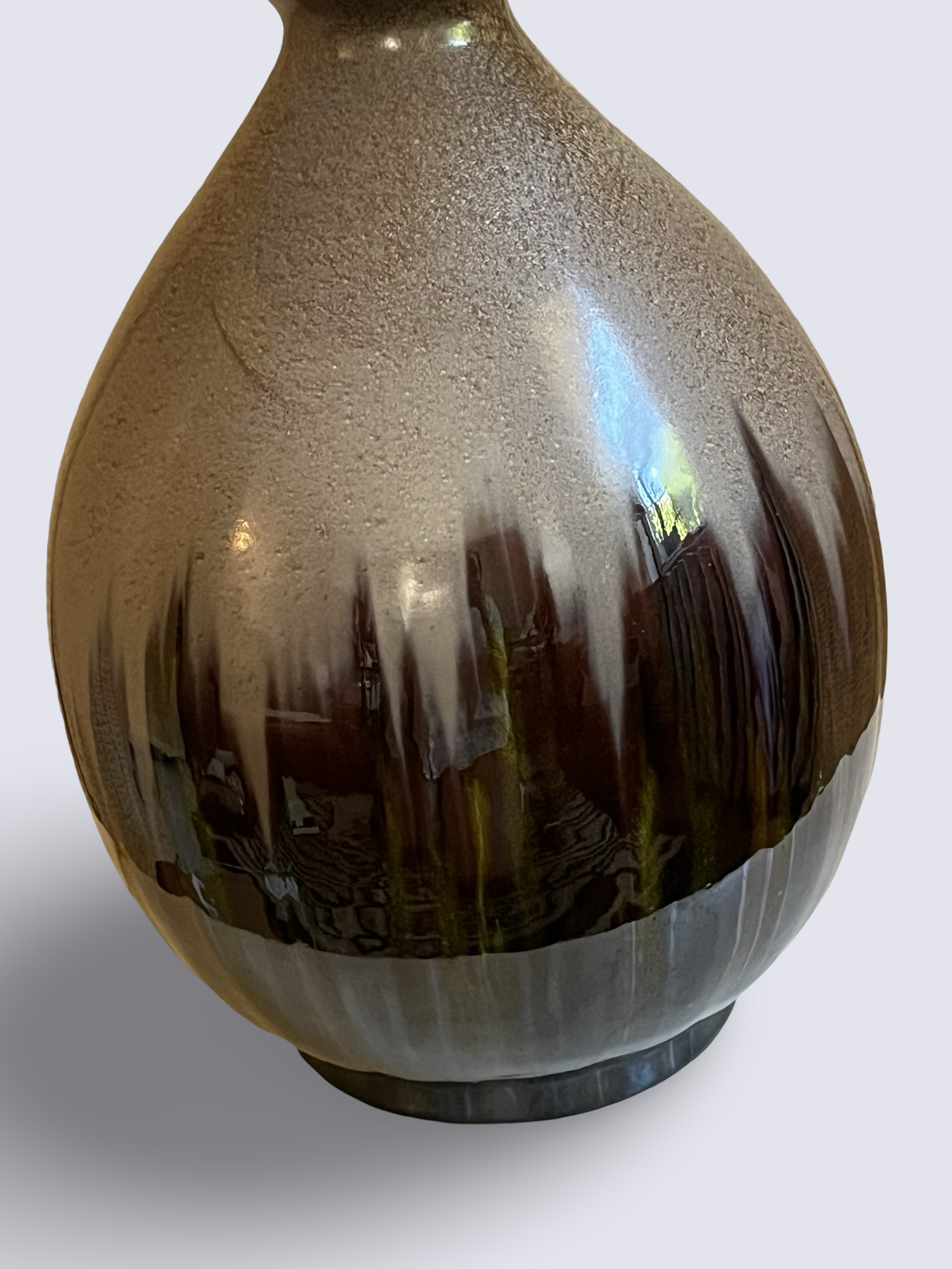 Massive 1950s MCM Glazed Ceramic Lamp