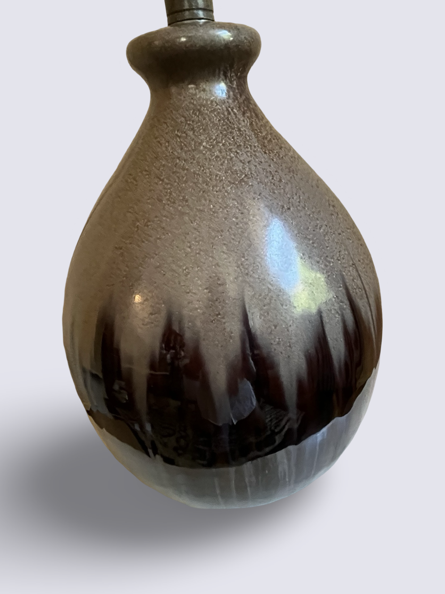 Massive 1950s MCM Glazed Ceramic Lamp