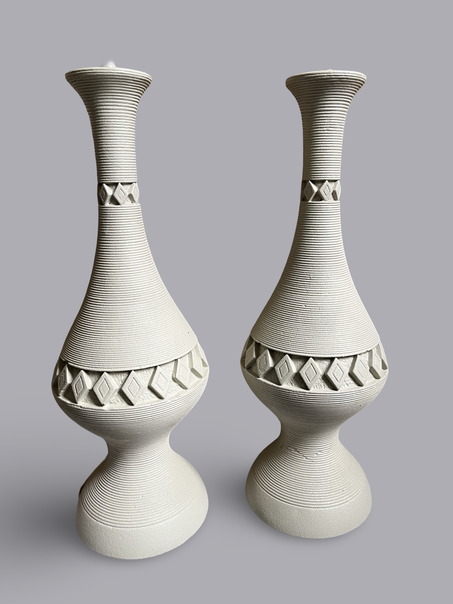 MCM Chalkware Lamps | Set of 2
