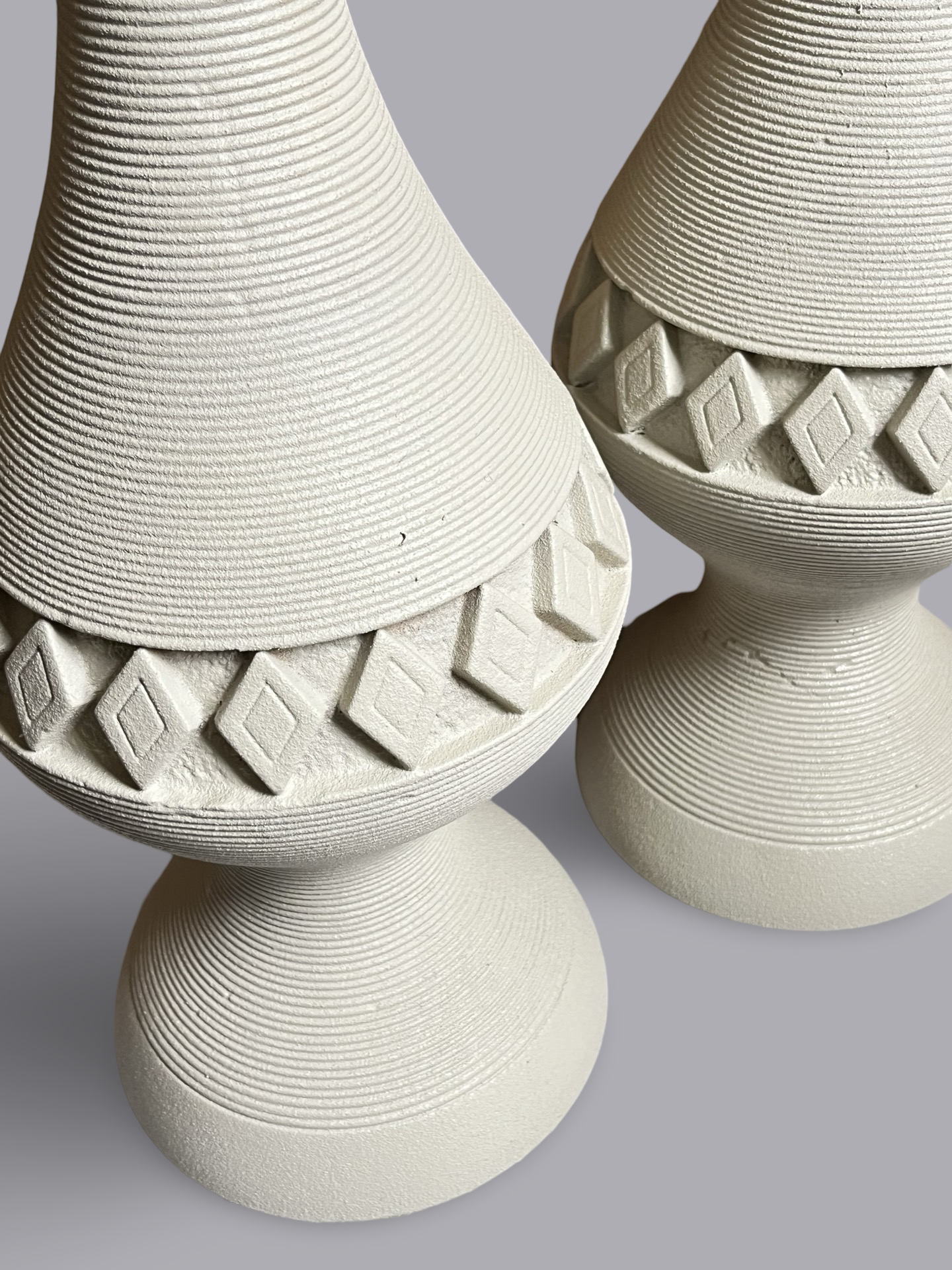 MCM Chalkware Lamps | Set of 2