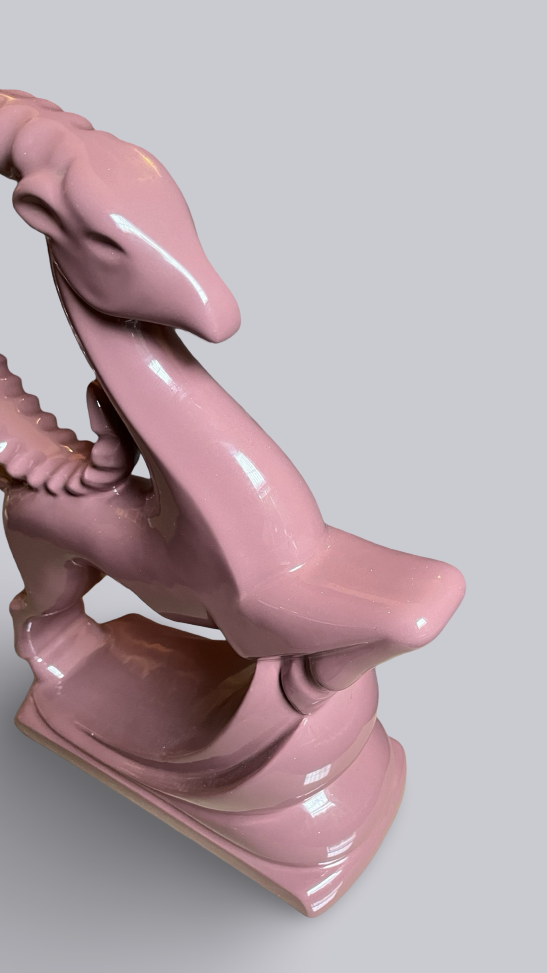 Haeger Mauve Antelope | Massive 1980s Ceramic Gazelle