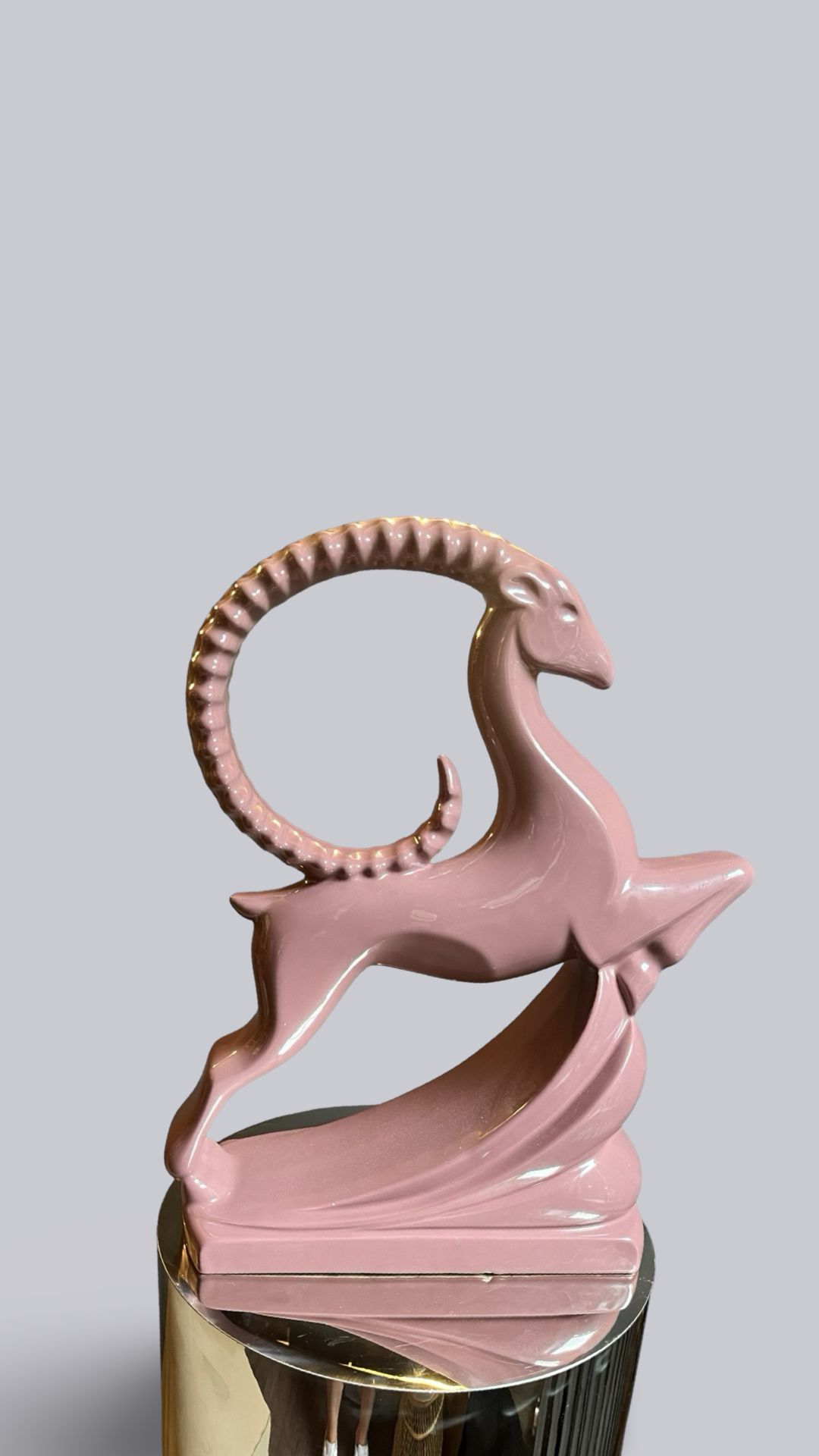 Haeger Mauve Antelope | Massive 1980s Ceramic Gazelle