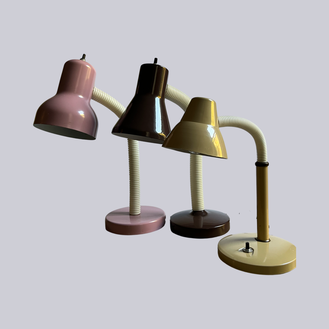 1980s Brown Gooseneck Lamp | MCM Revival Lighting