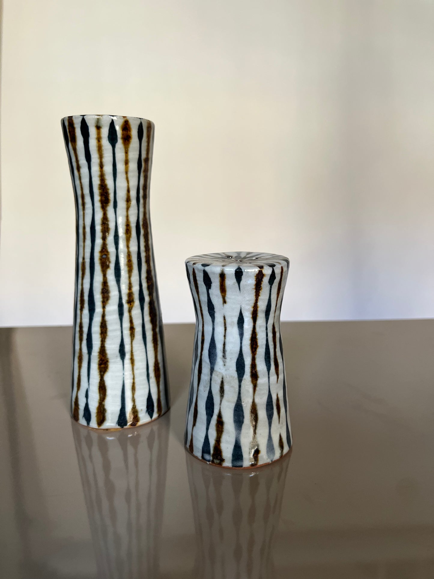 MCM Ceramic Salt & Pepper Shaker Set