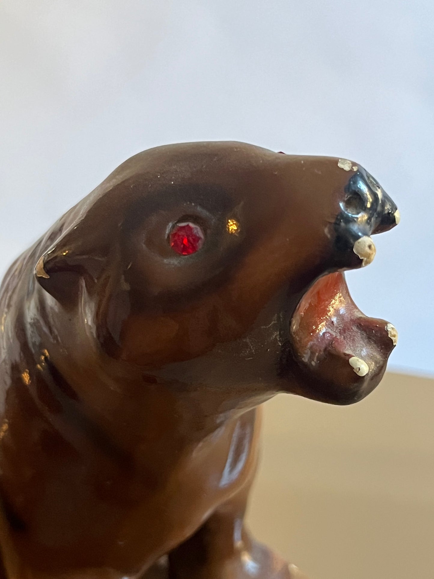 1950s Chalkware Tiger | Vintage MCM Tiger Figure