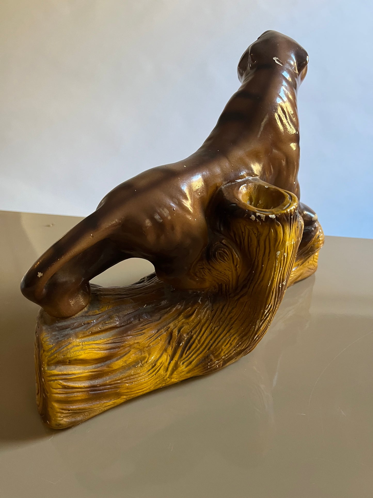 1950s Chalkware Tiger | Vintage MCM Tiger Figure