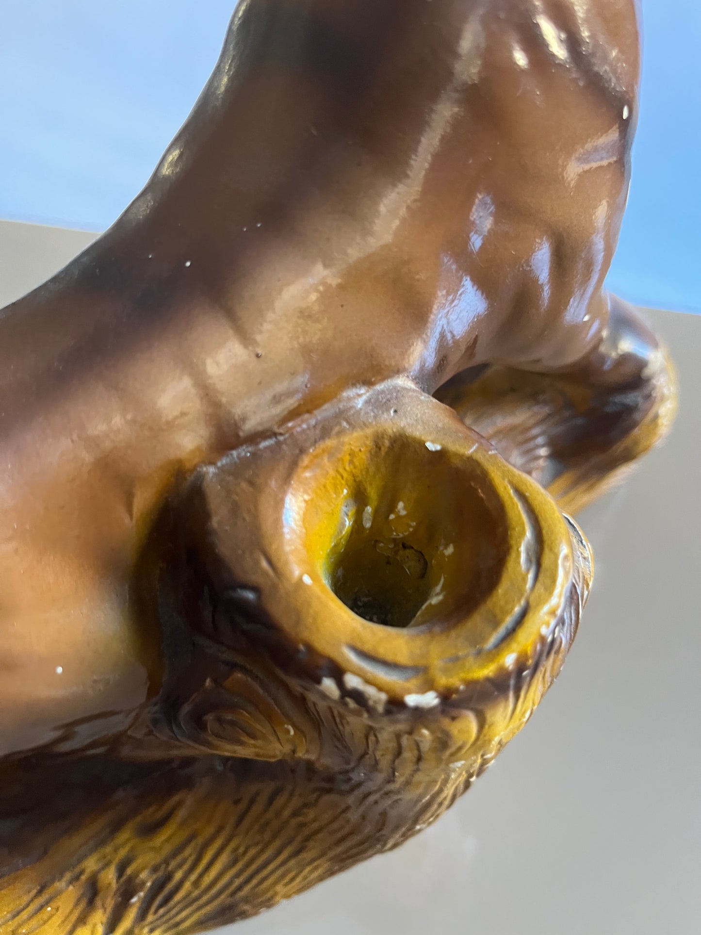 1950s Chalkware Tiger | Vintage MCM Tiger Figure