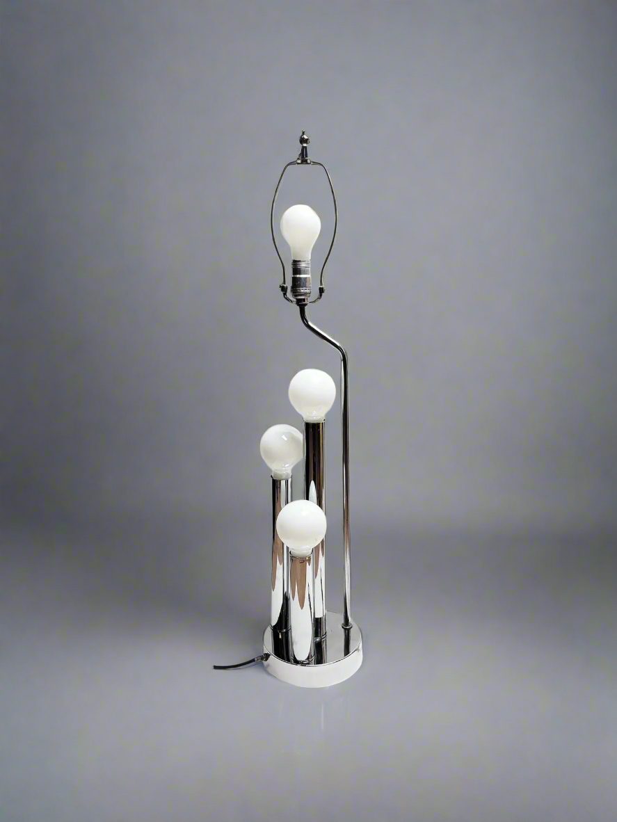 MCM Robert Sonneman Post Modernist 4 Pillar Tall Architectural Table Lamp 1960/1970s