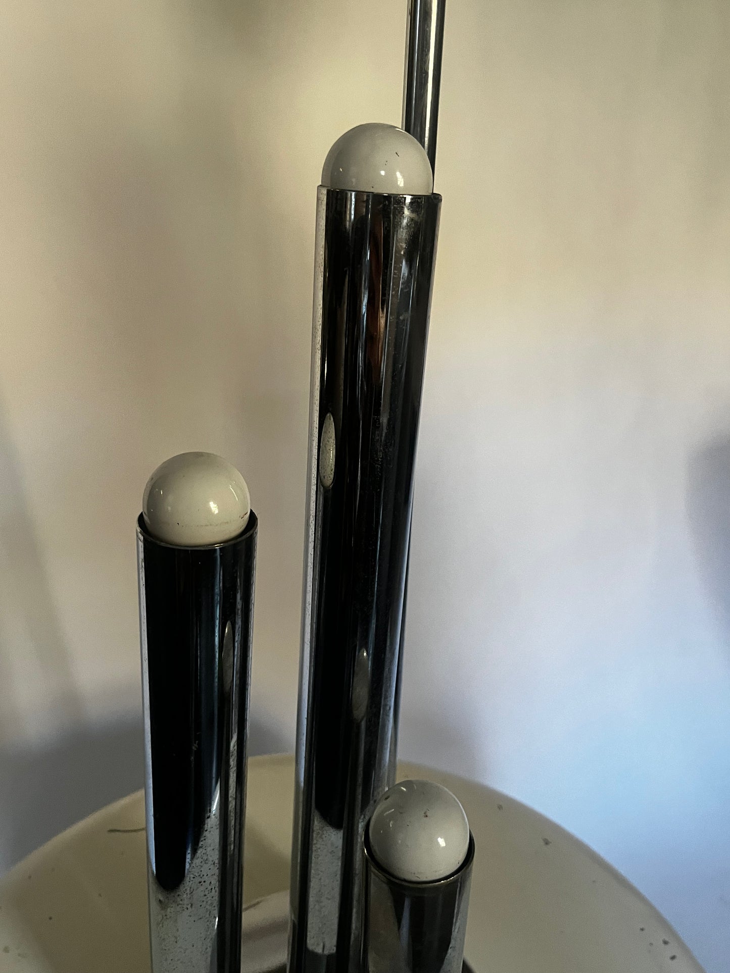 MCM Robert Sonneman Post Modernist 4 Pillar Tall Architectural Table Lamp 1960/1970s