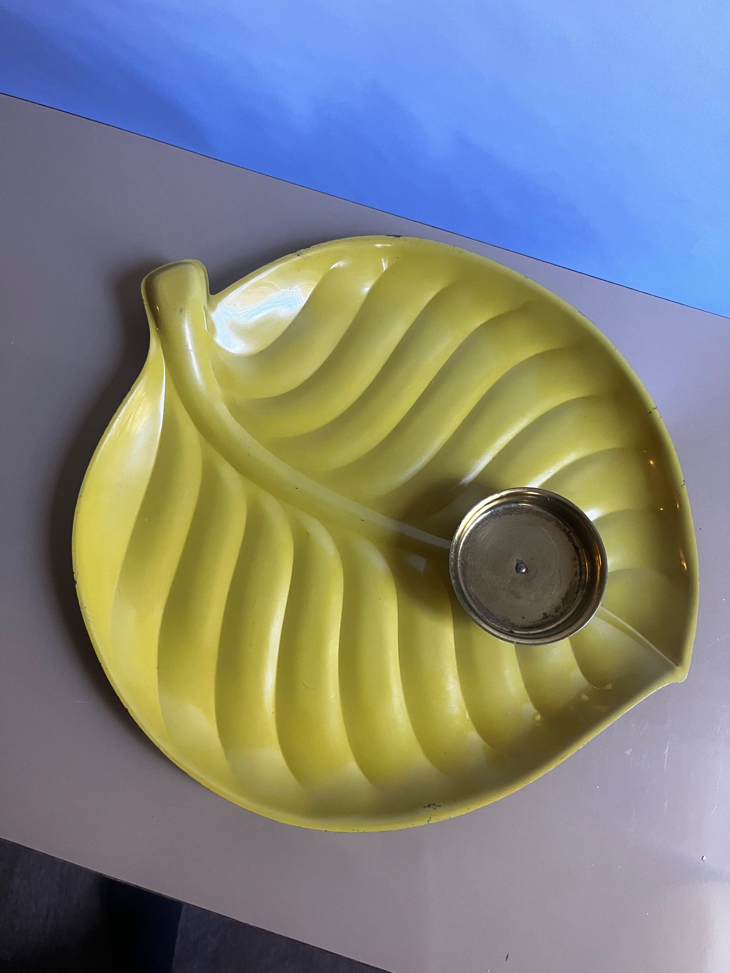 Metal Leaf Serving Tray