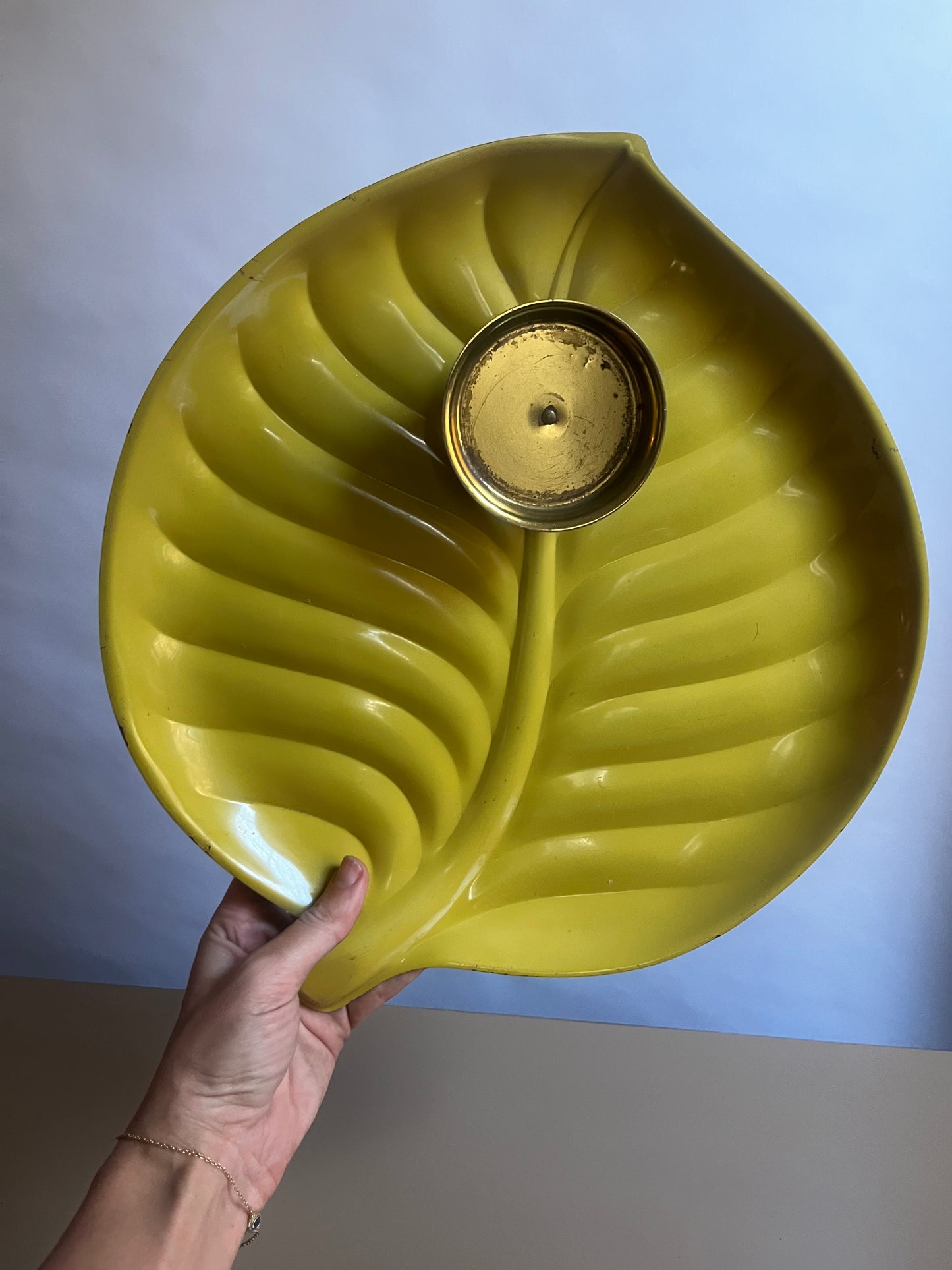 Metal Leaf Serving Tray