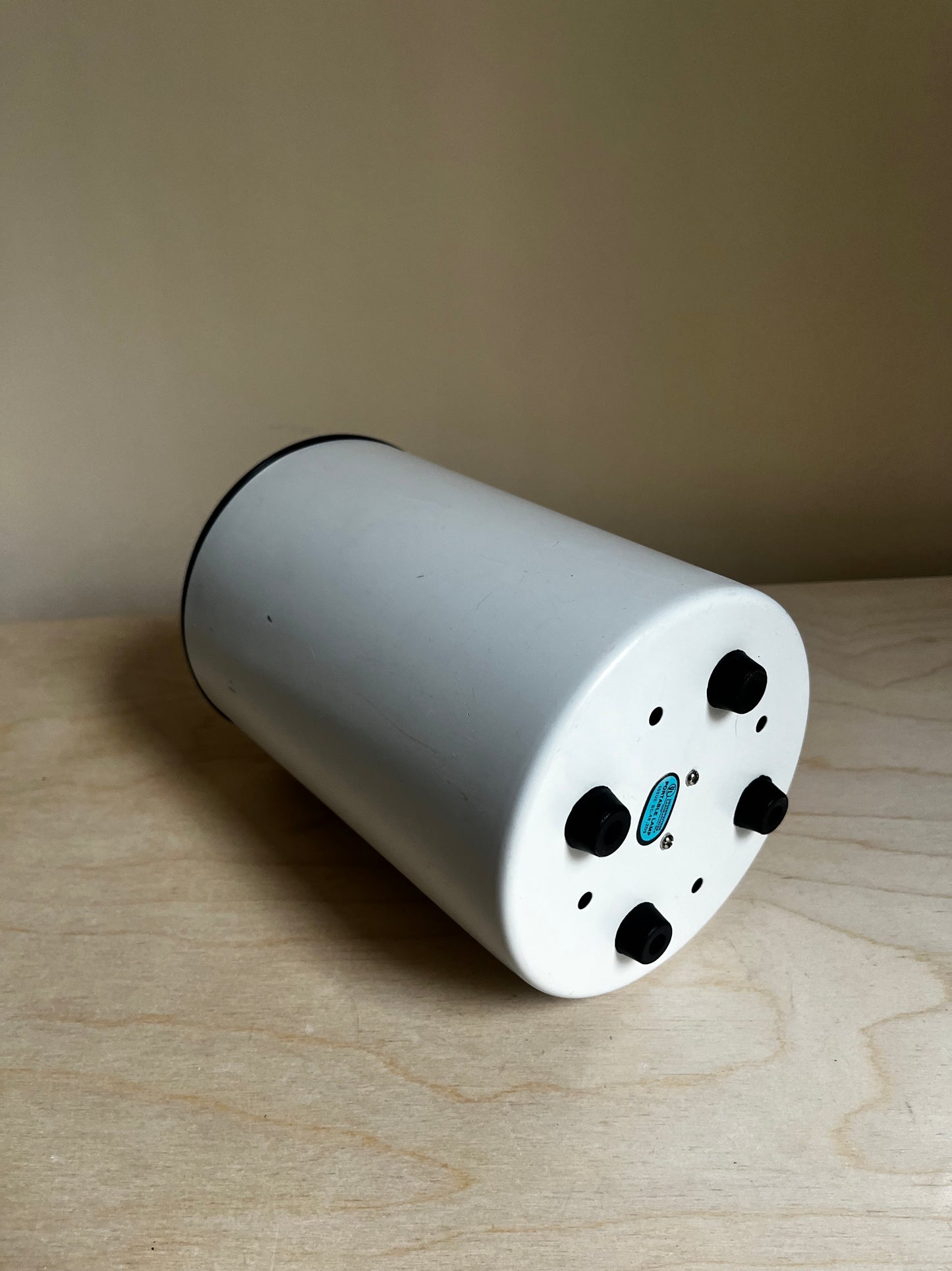 White Canister Uplight | Minimalist Accent Lamp