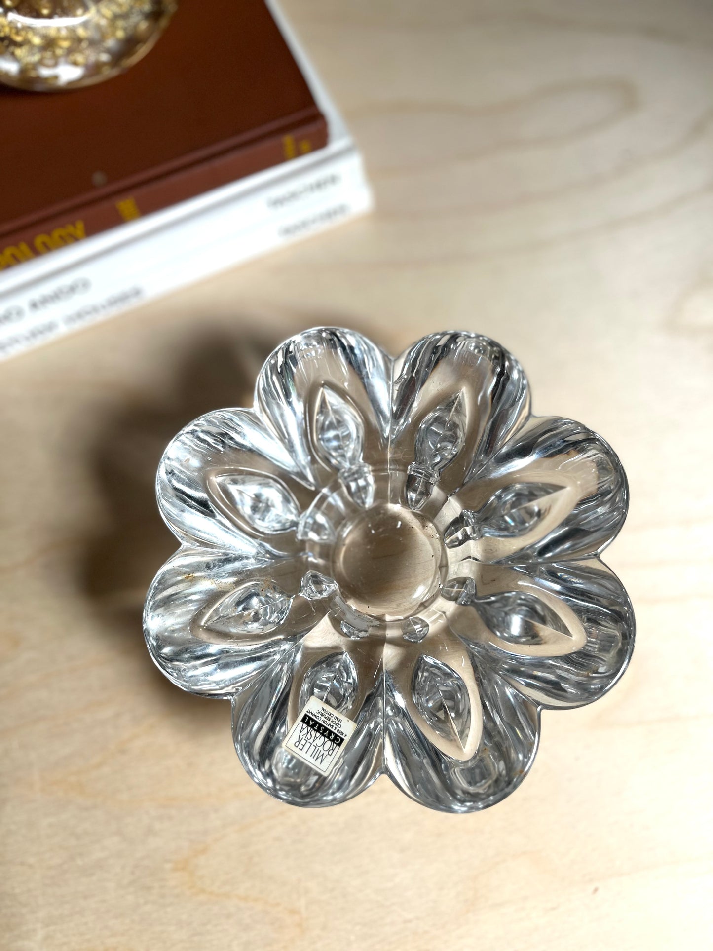 Miller Rogaska Crystal Daisy Votive Holder