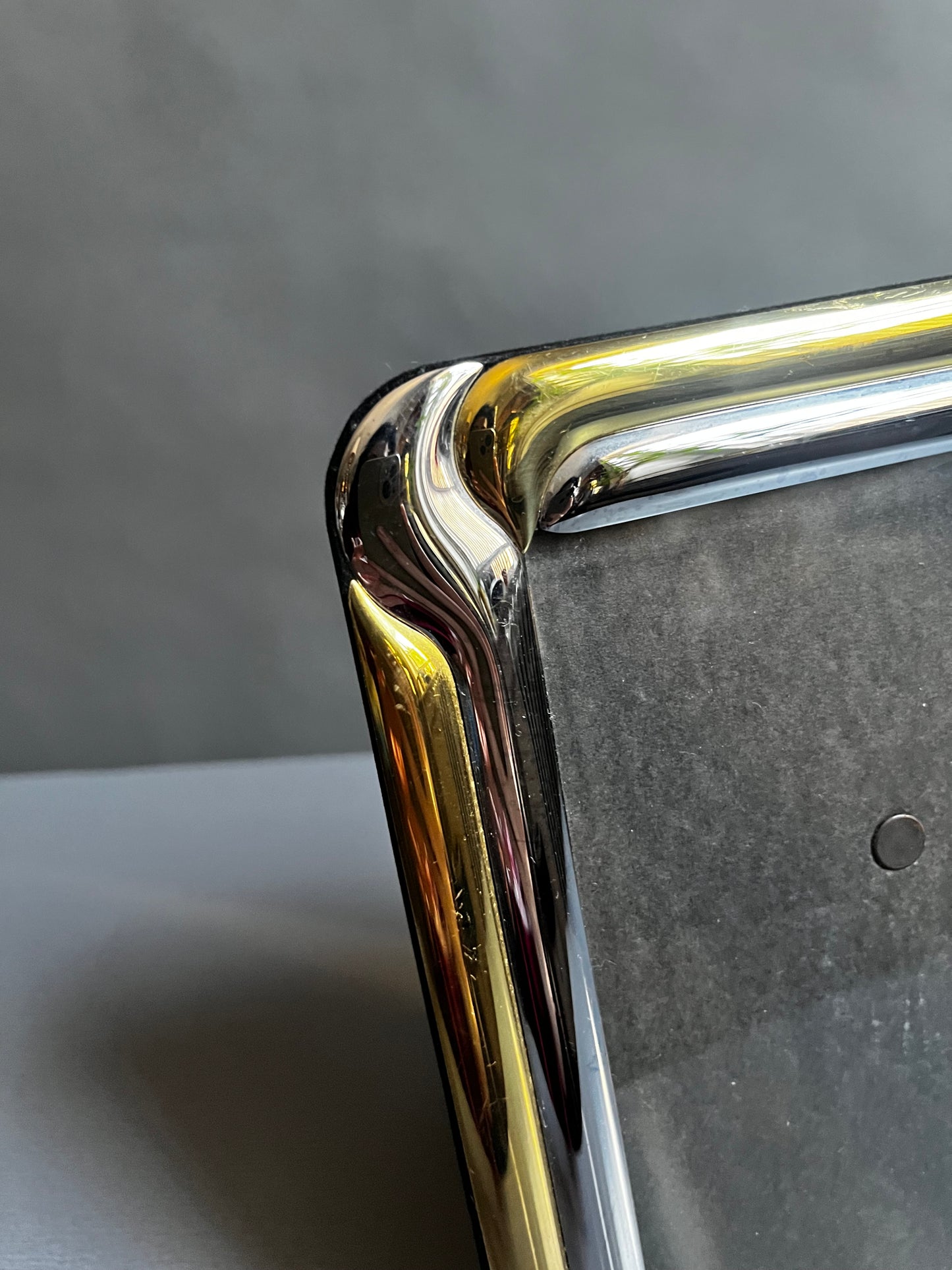 1980s Silver & Gold Deco Picture Frame
