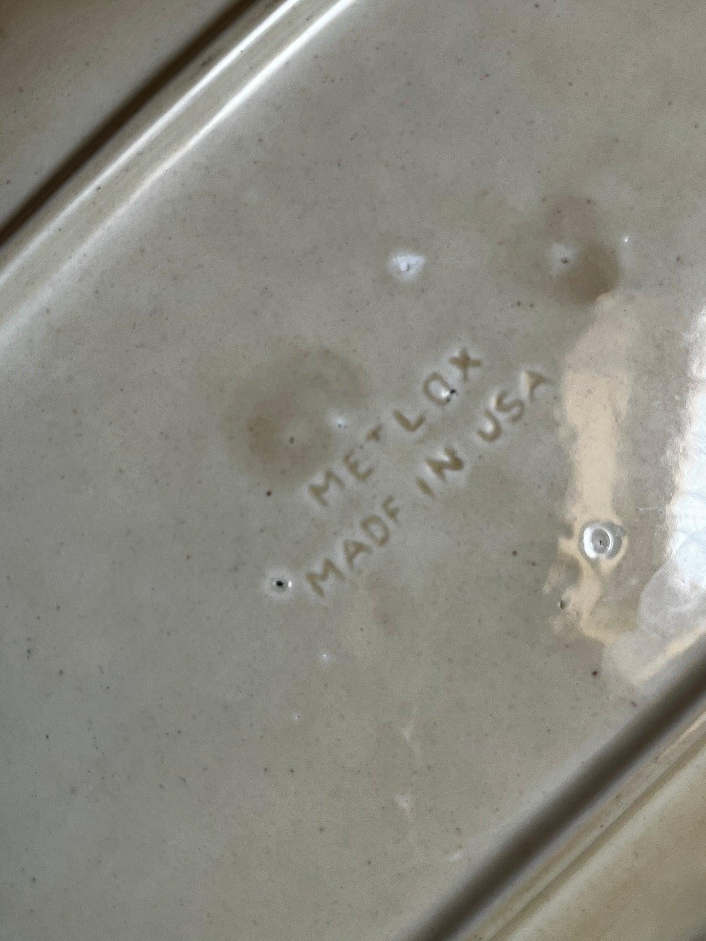 MCM 21” Metlox Pottery Ceramic Leaf Platter