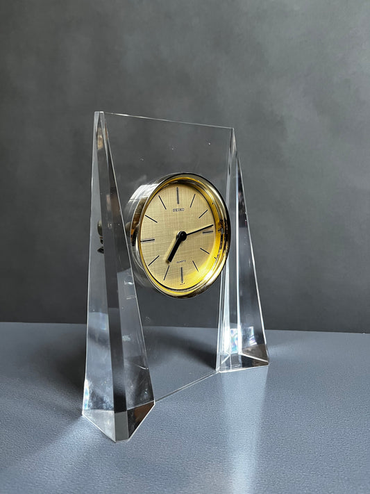 Seiko Lucite Desk Clock