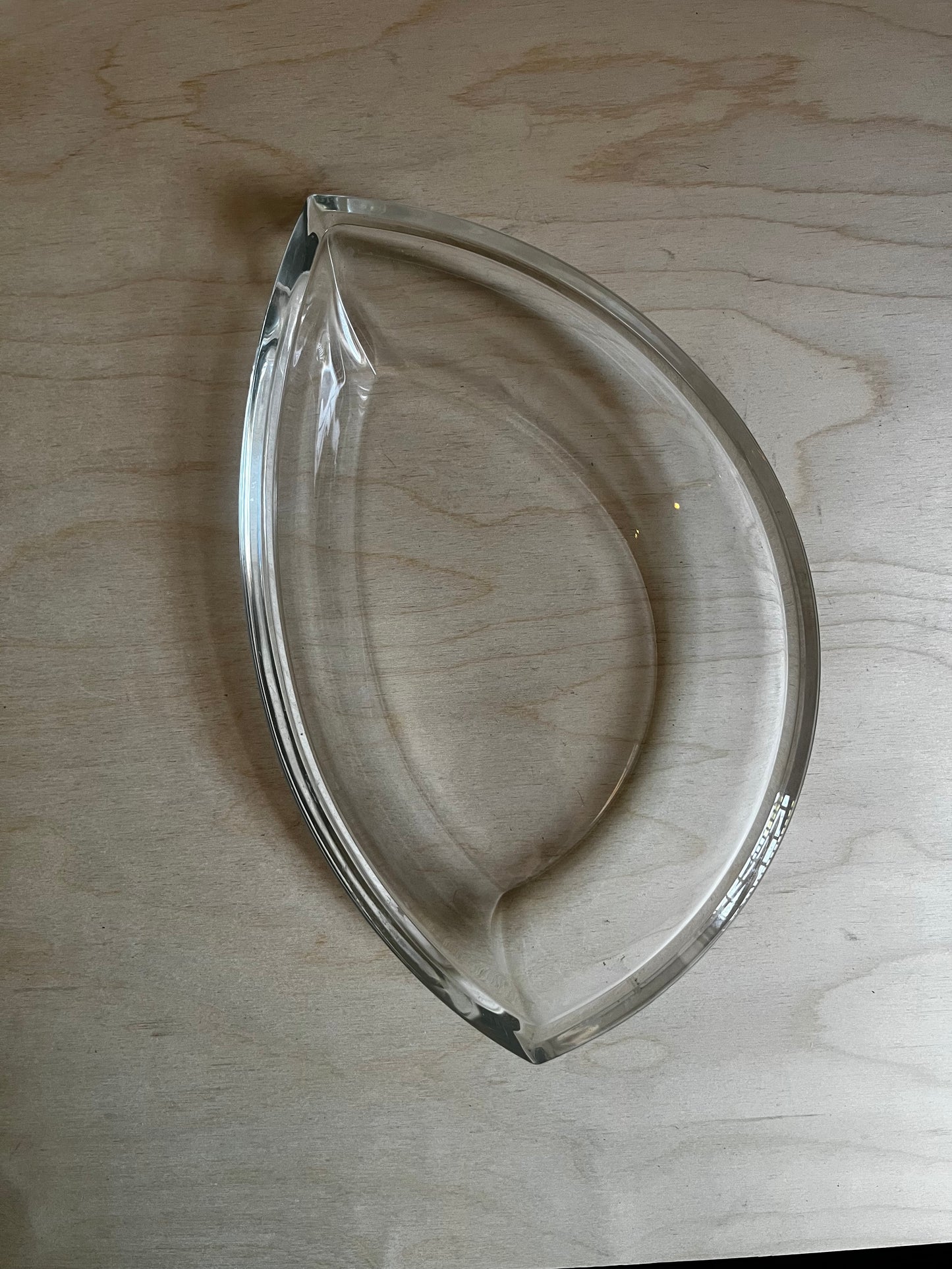 Crystal Glass Catchall Dish | Eye Shaped Trinket Tray