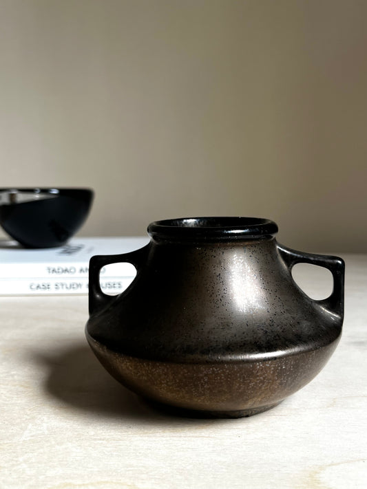 Metallic Bronze Ceramic Vessel