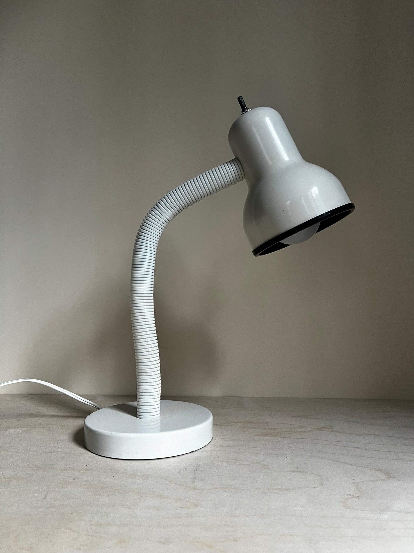 1980s Off White Gooseneck Lamp | MCM Revival Lighting