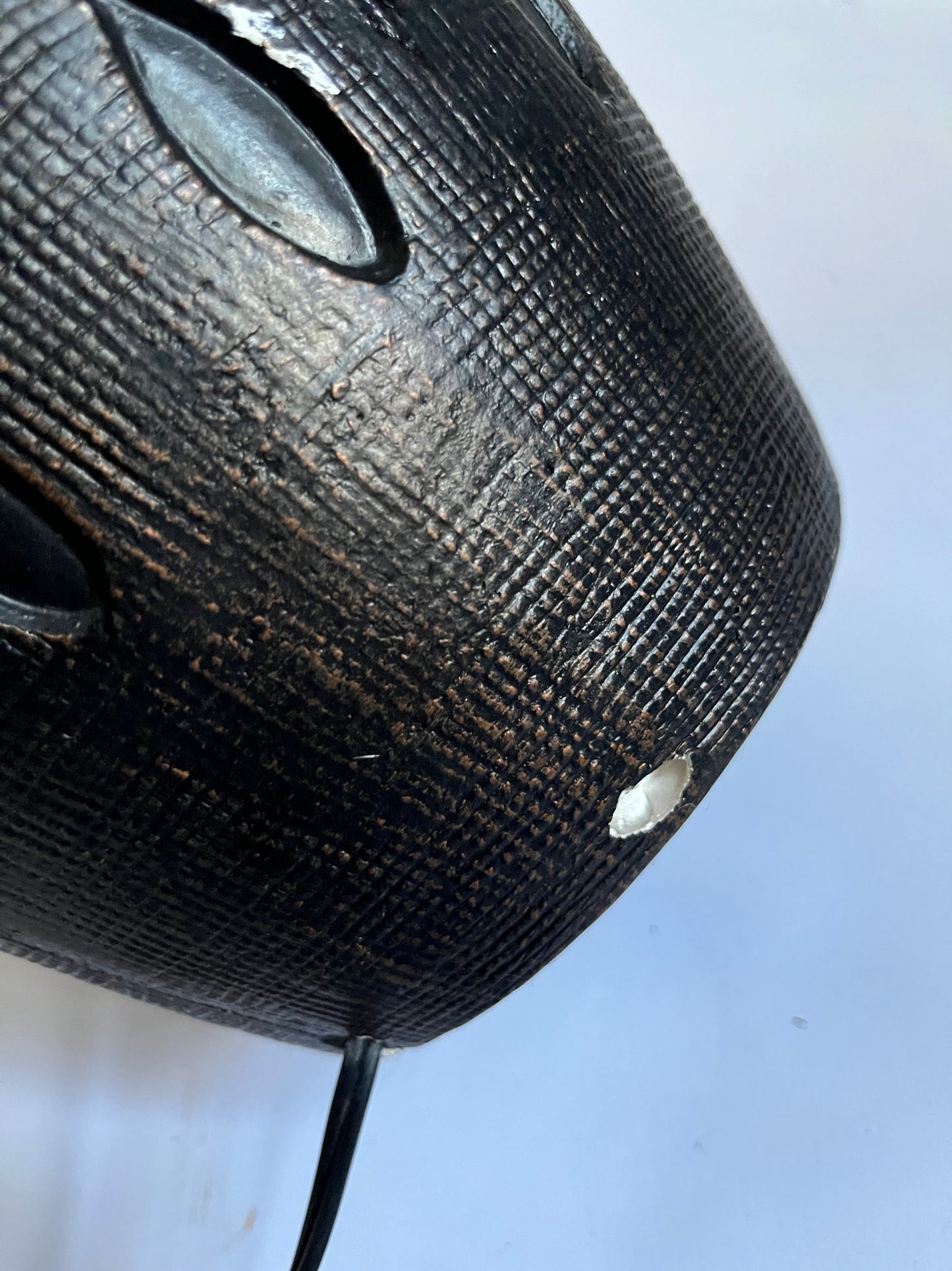 MCM Textured Table Lamp w. Aluminum Accent