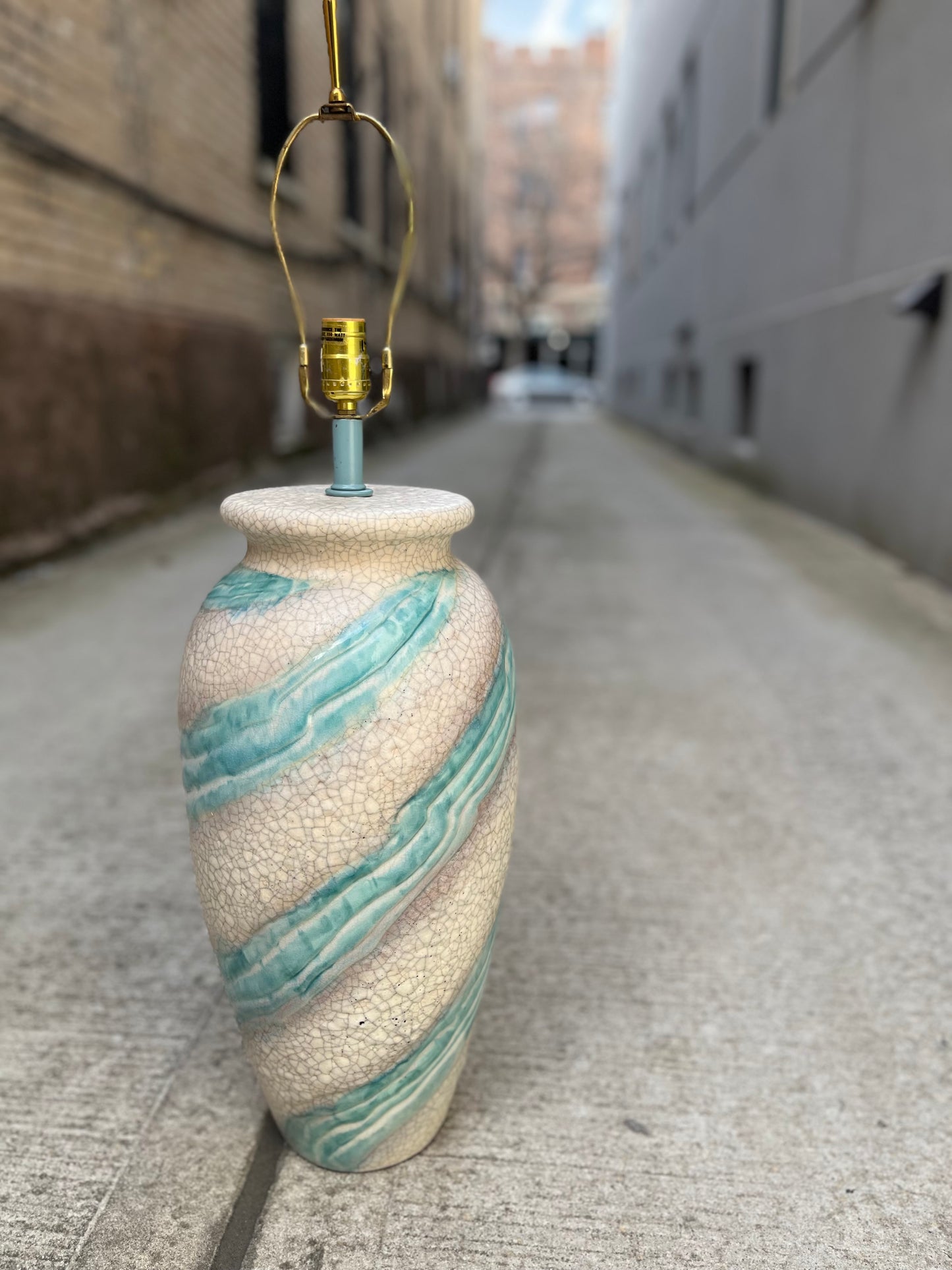 Massive 1980s Ceramic Lamp
