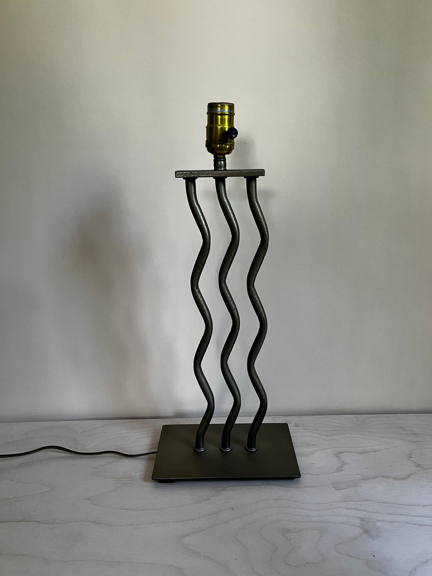 Postmodern Gold Squiggle Table Lamp