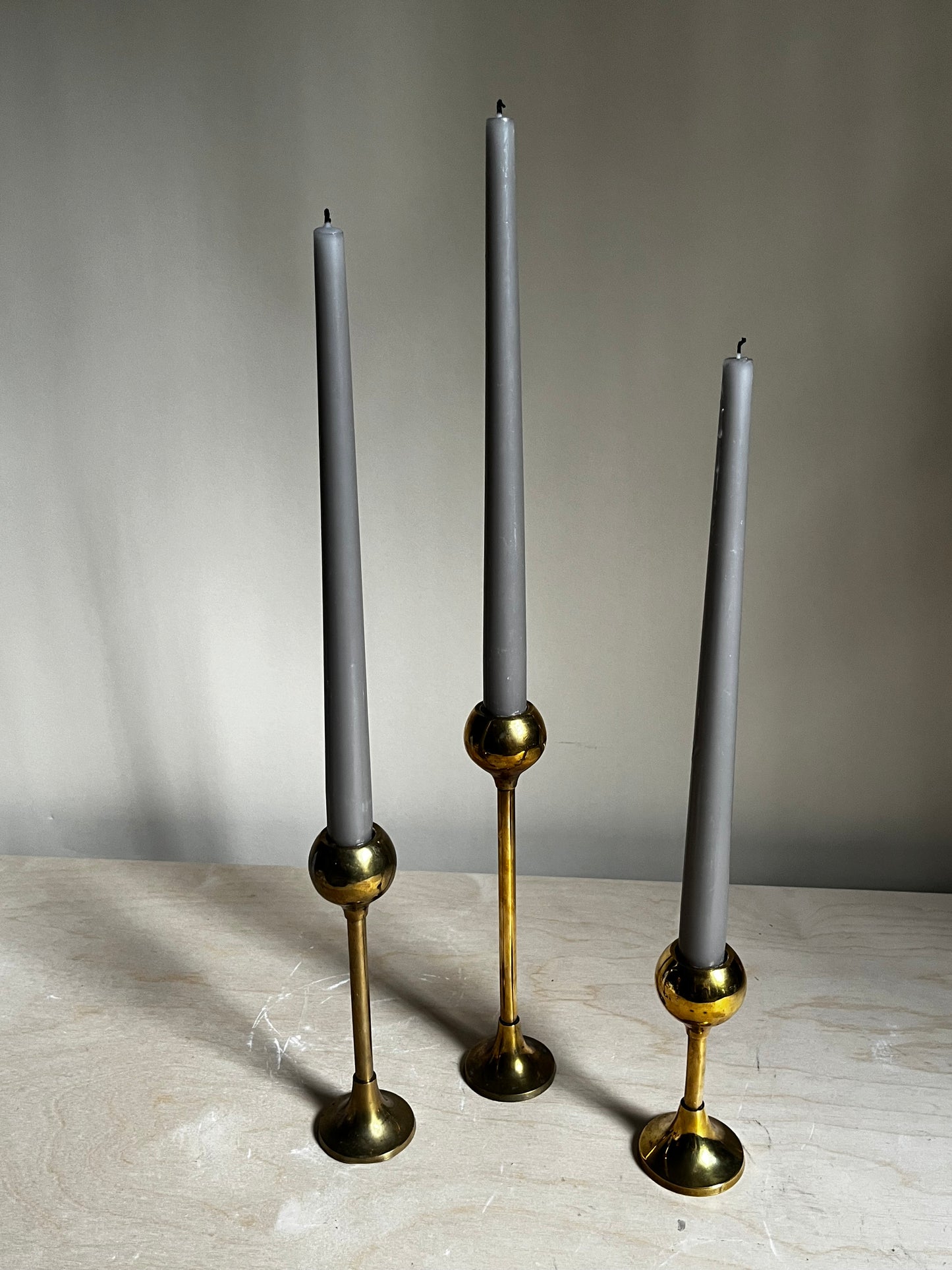 Brass Tulip Tapers | Set of 3