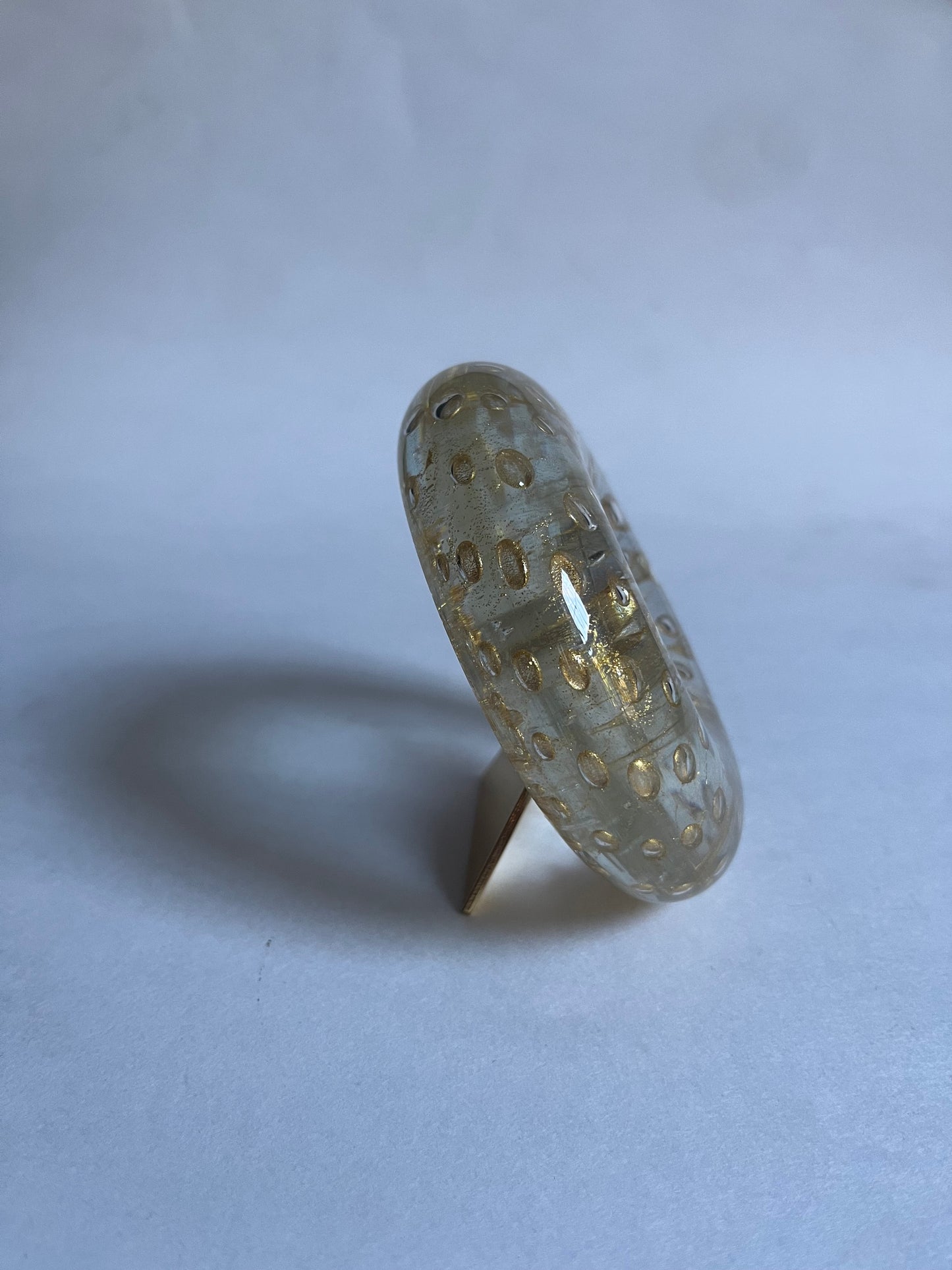 Murano Glass Desk Clock with Gold Foil | Made in Italy