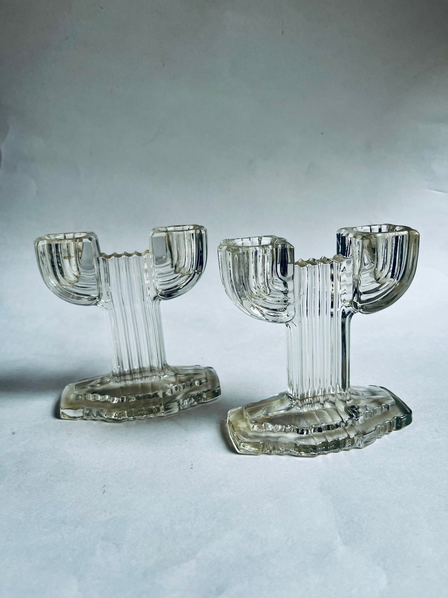 1940s Deco Glass Taper Holder | by Anchor Hocking