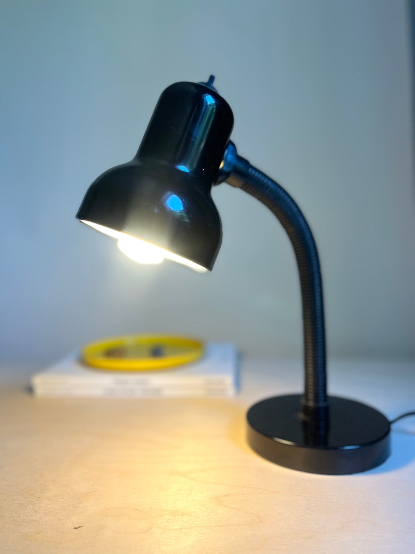 1980s Black Gooseneck Lamp | MCM Revival Lighting