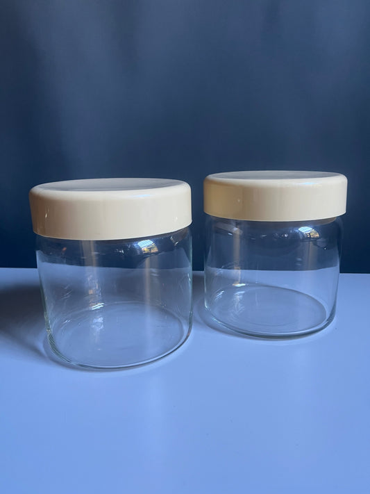 Glass Storage Jars - Heller Style | Set of 2