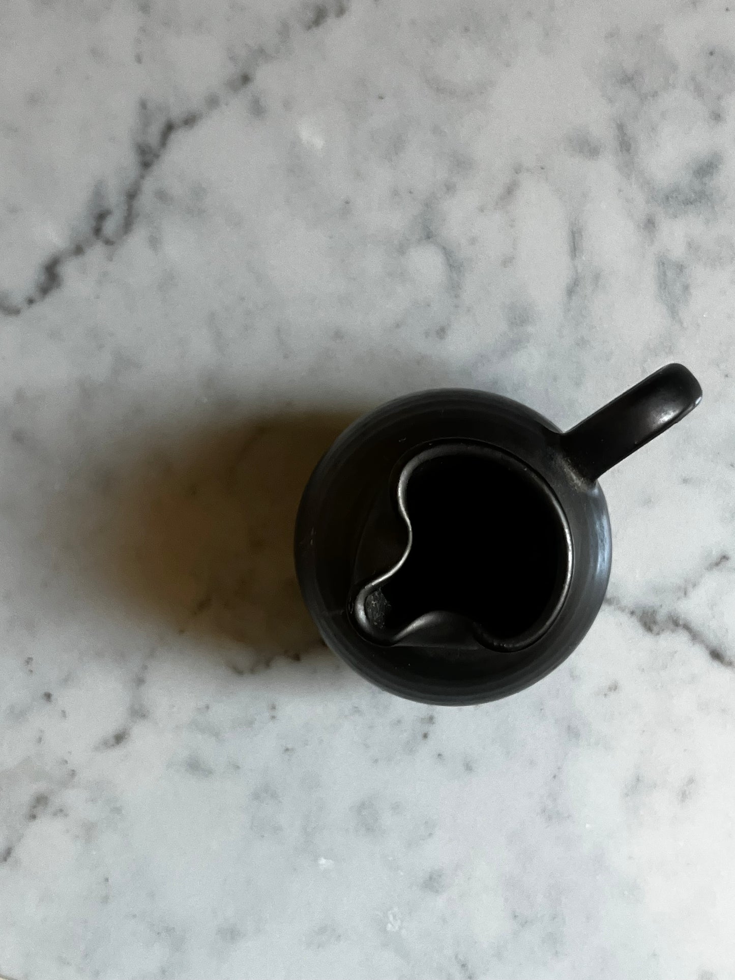 Handmade Studio Pottery Mini Creamer | Black Bronze Metallic Glaze