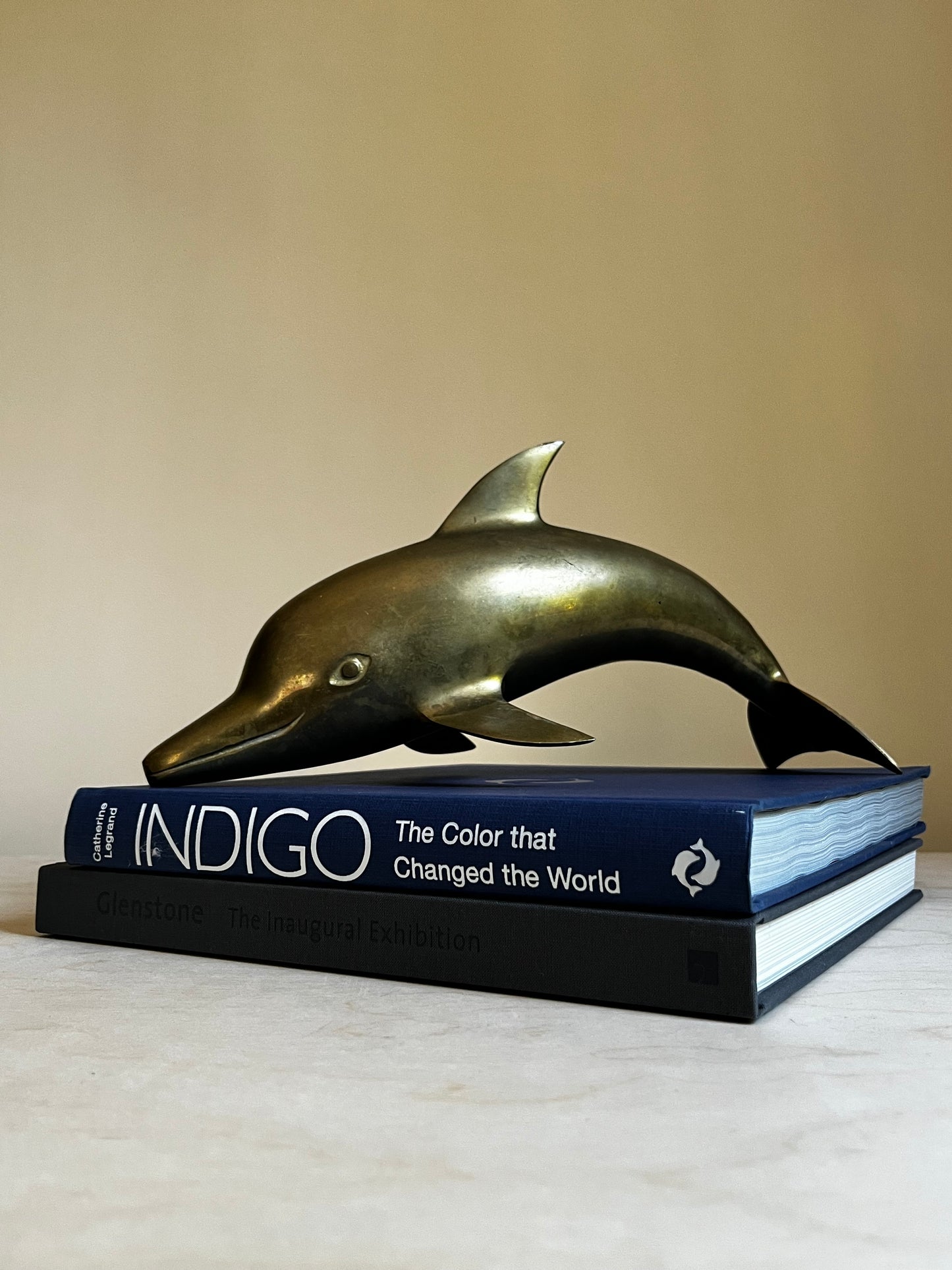 XL 13” Brass Dolphin Figure