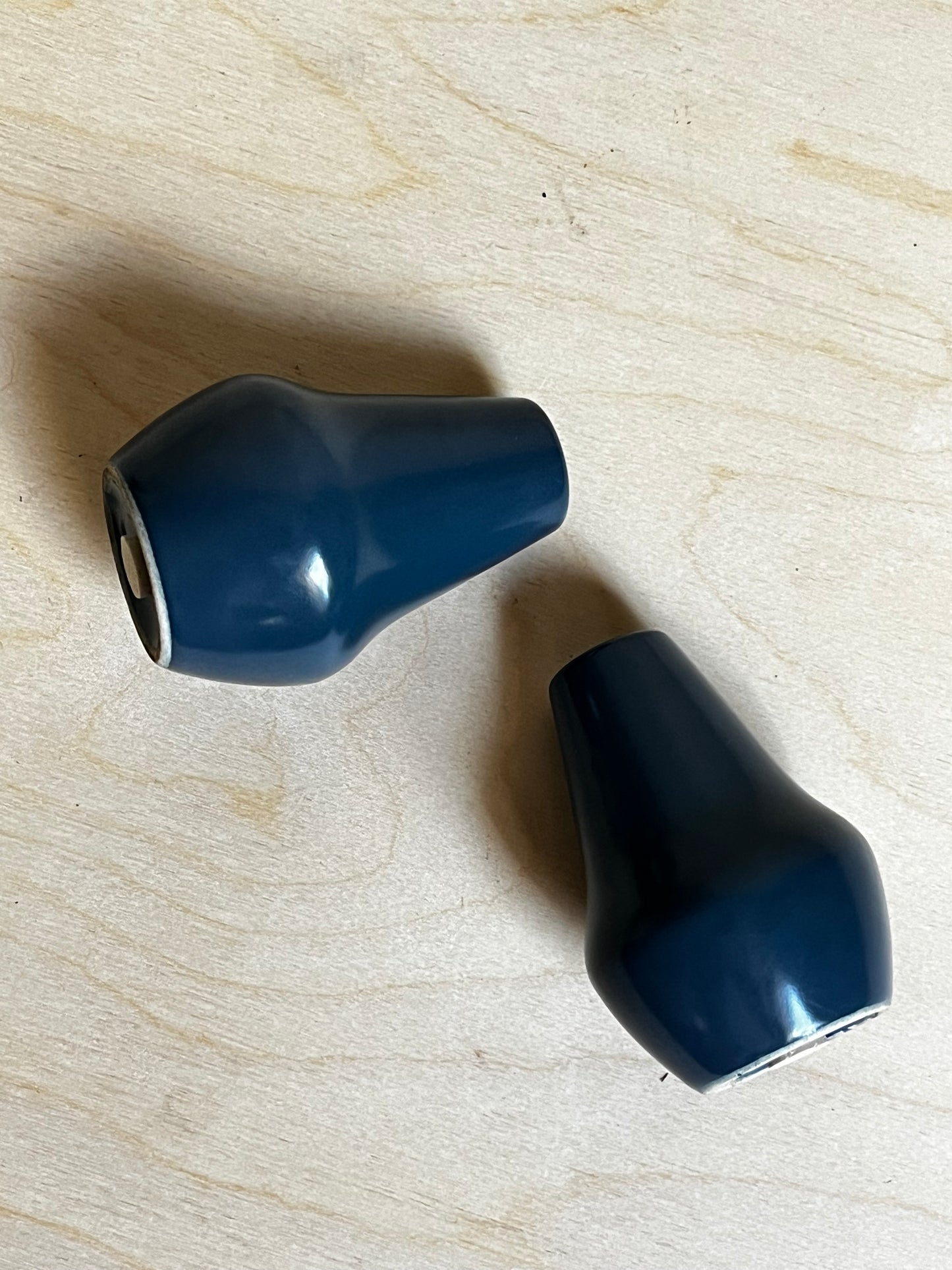 MCM Slate Blue Ceramic Salt & Pepper Shakers | Set of 2