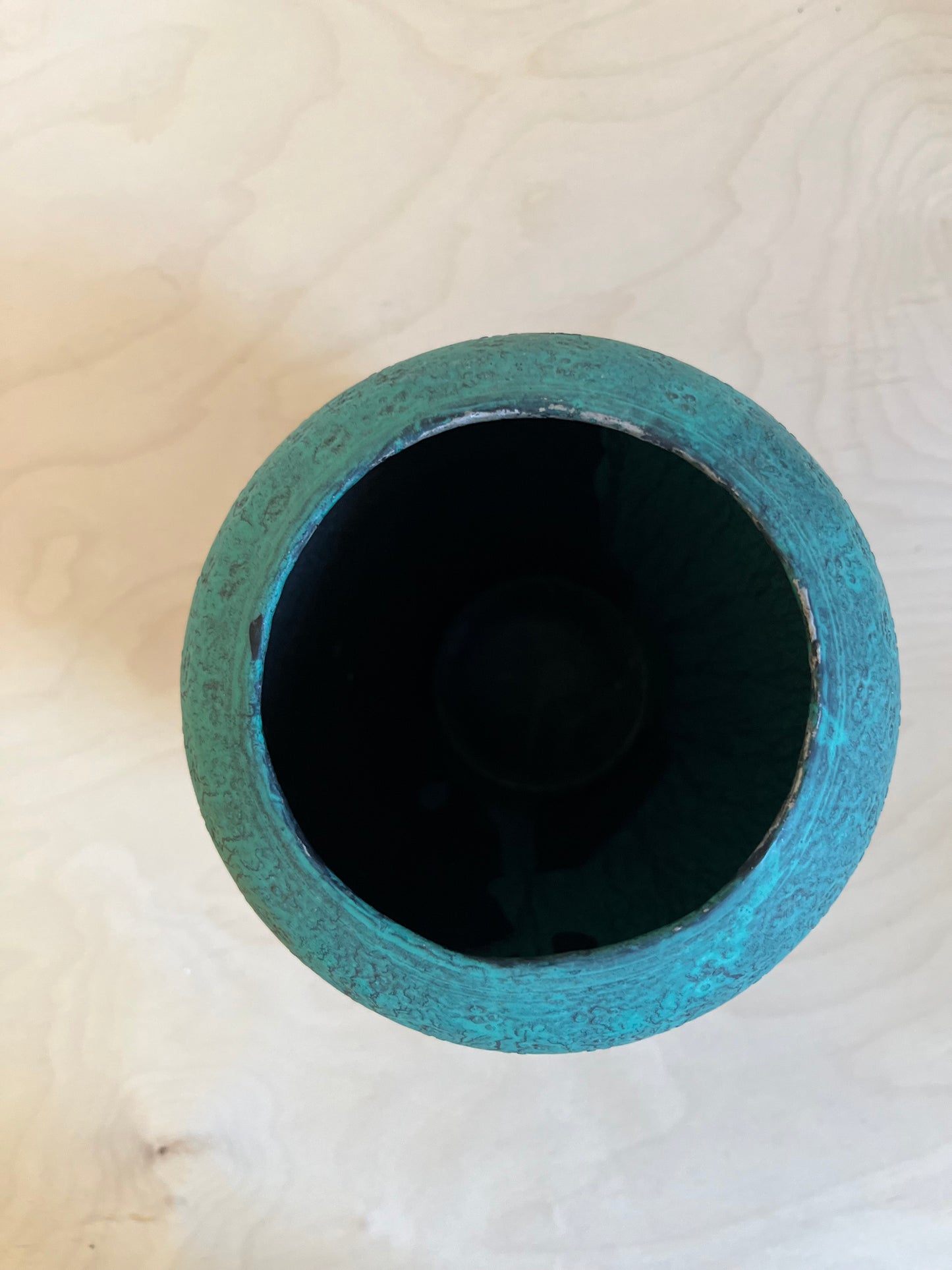 Drip Finish Metal Vase, 8.5”
