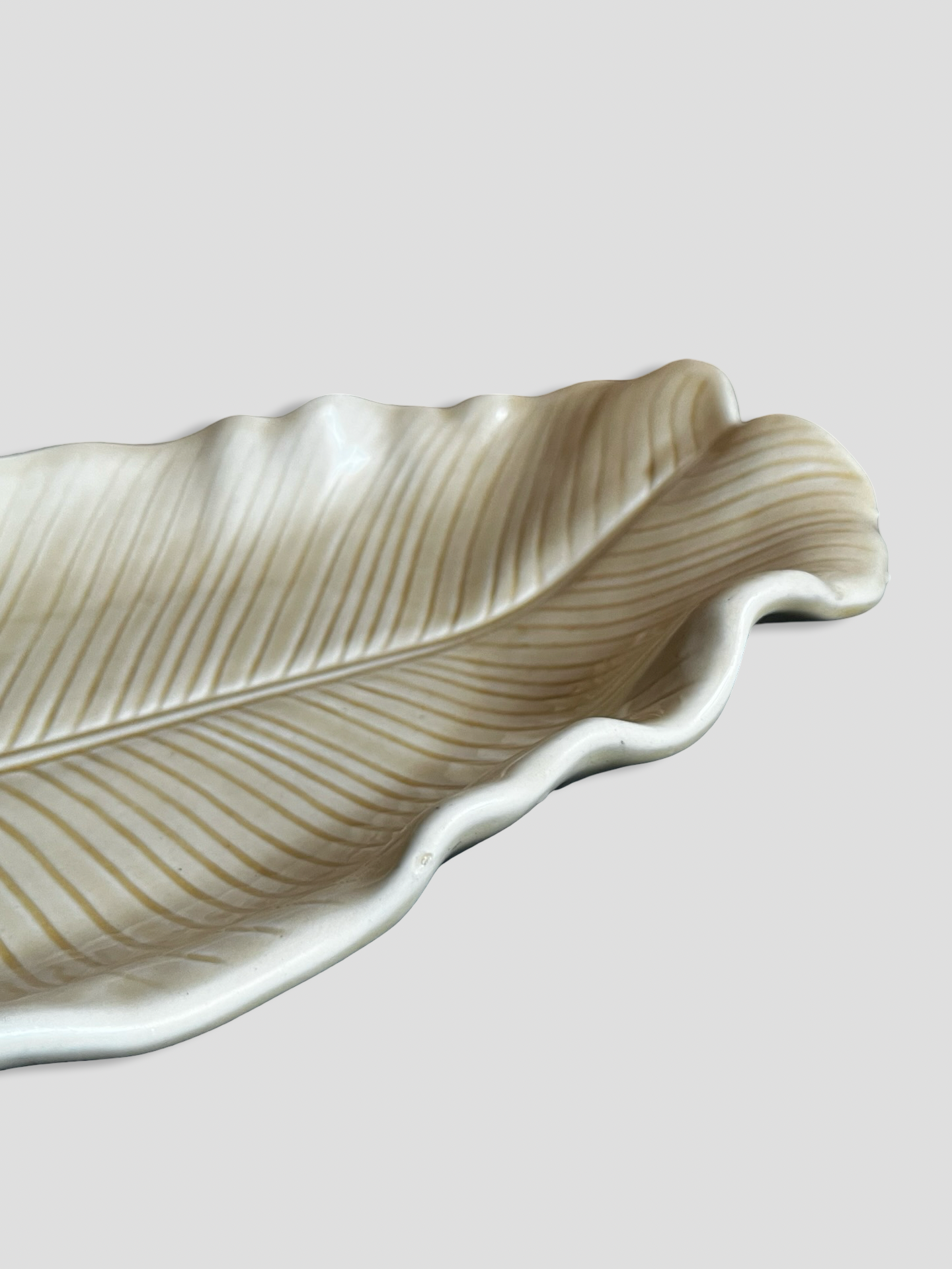 MCM 21” Metlox Pottery Ceramic Leaf Platter