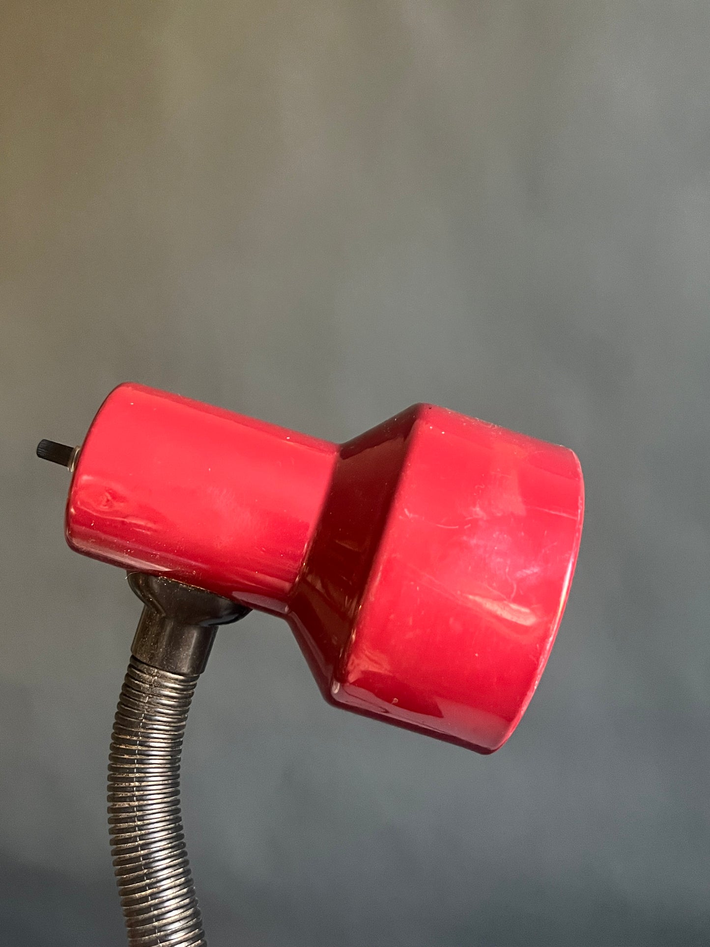 Maroon Gooseneck Clip Light | 1980s 1990s Mid century Revival