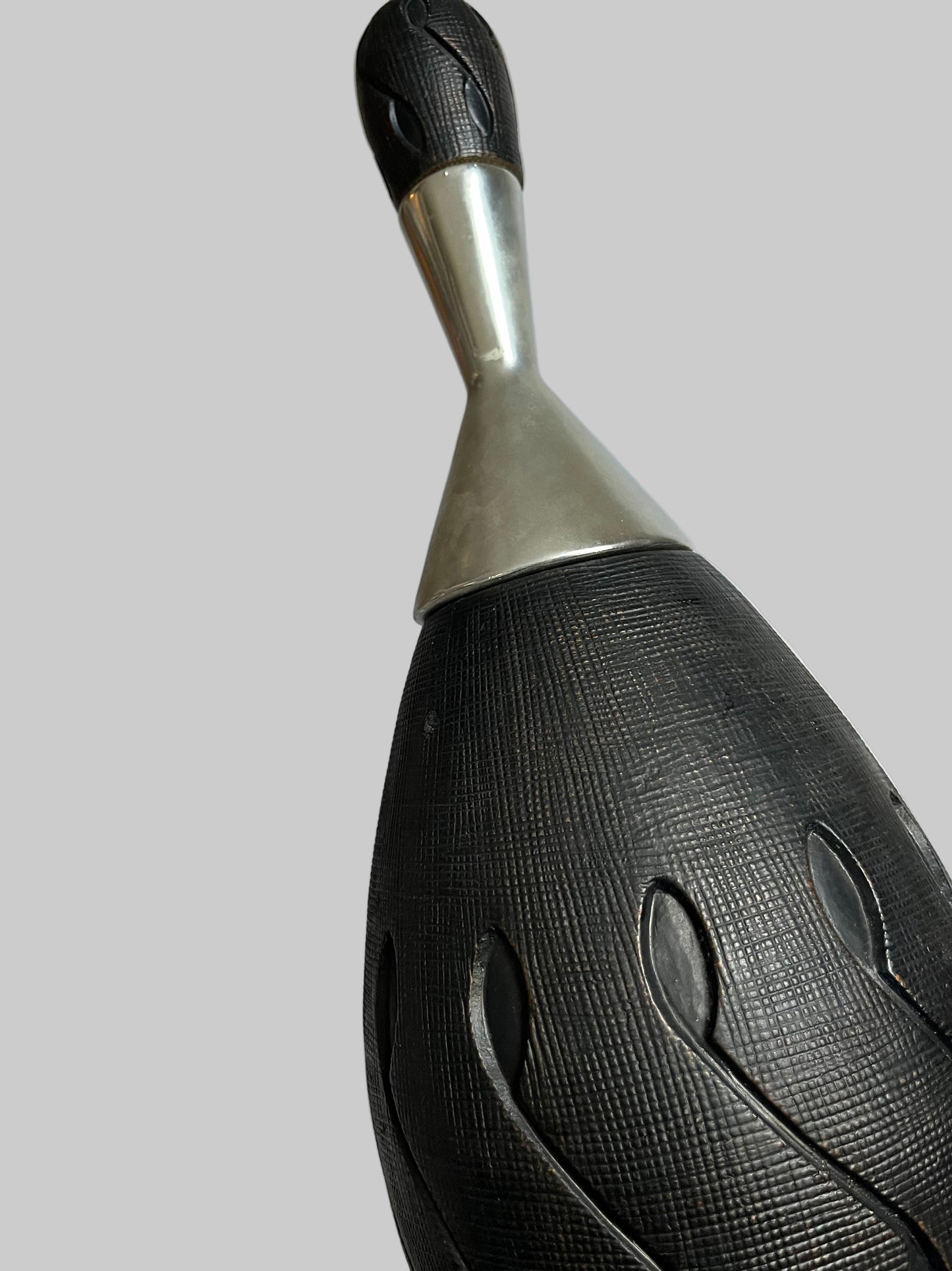 MCM Textured Table Lamp w. Aluminum Accent