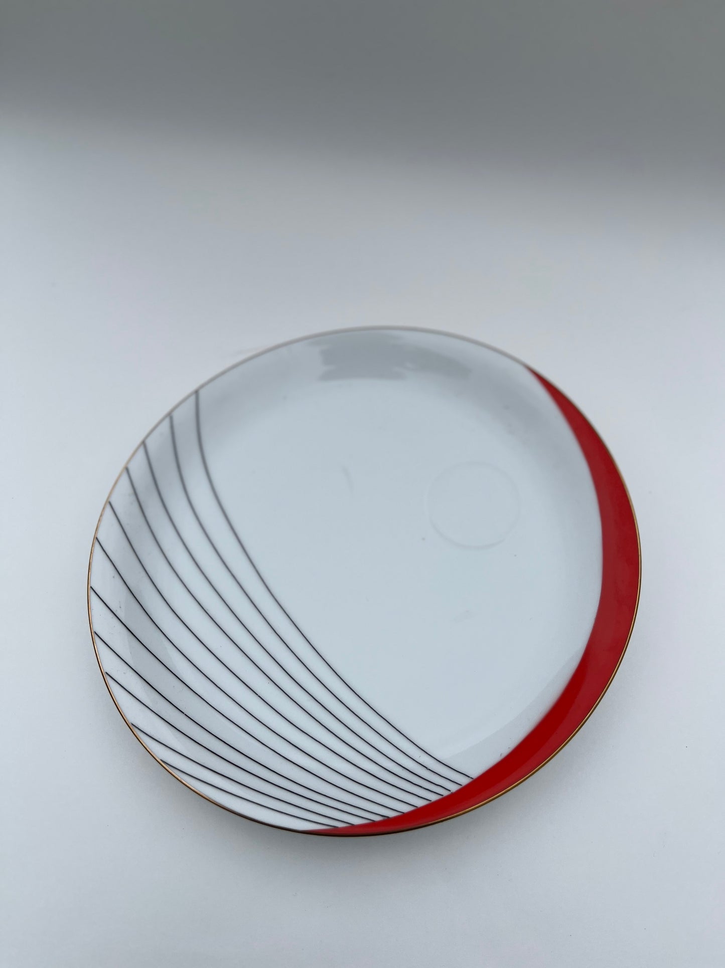 Art Deco Cup & Saucers | Fine China by Sango | 4 sets