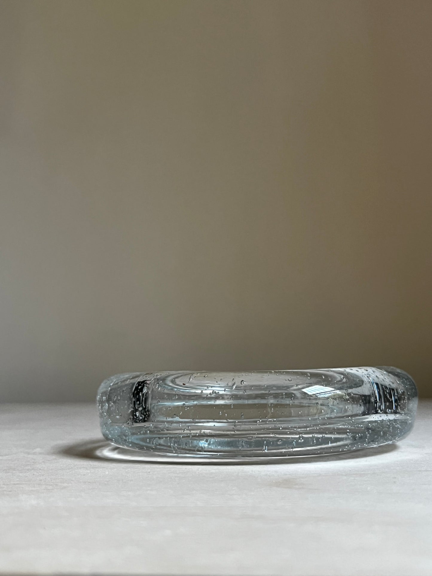 Vintage Controlled Bubble Glass Catchall Dish