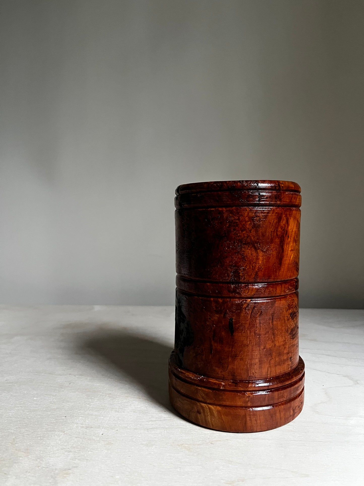 Burl Wood Taper Candle Holder | Hand Turned Sculptural Candlestick | 7”
